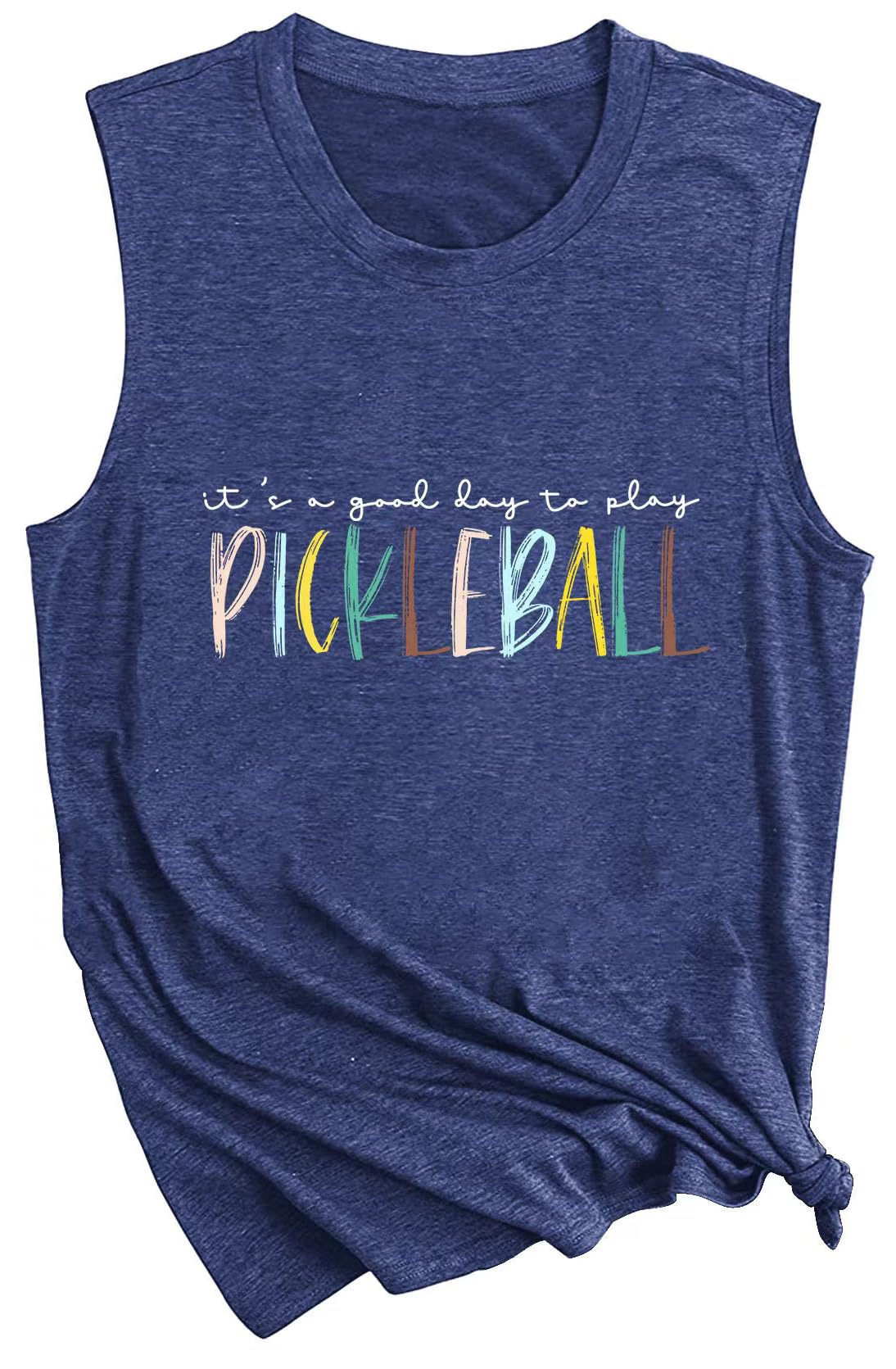 RMTXCD Women It’s a Good Day to Play Pickleball Tank Top Cute Pickleball Lover Vest Shirt Summer Casual Sport Sleeveless Top Blue