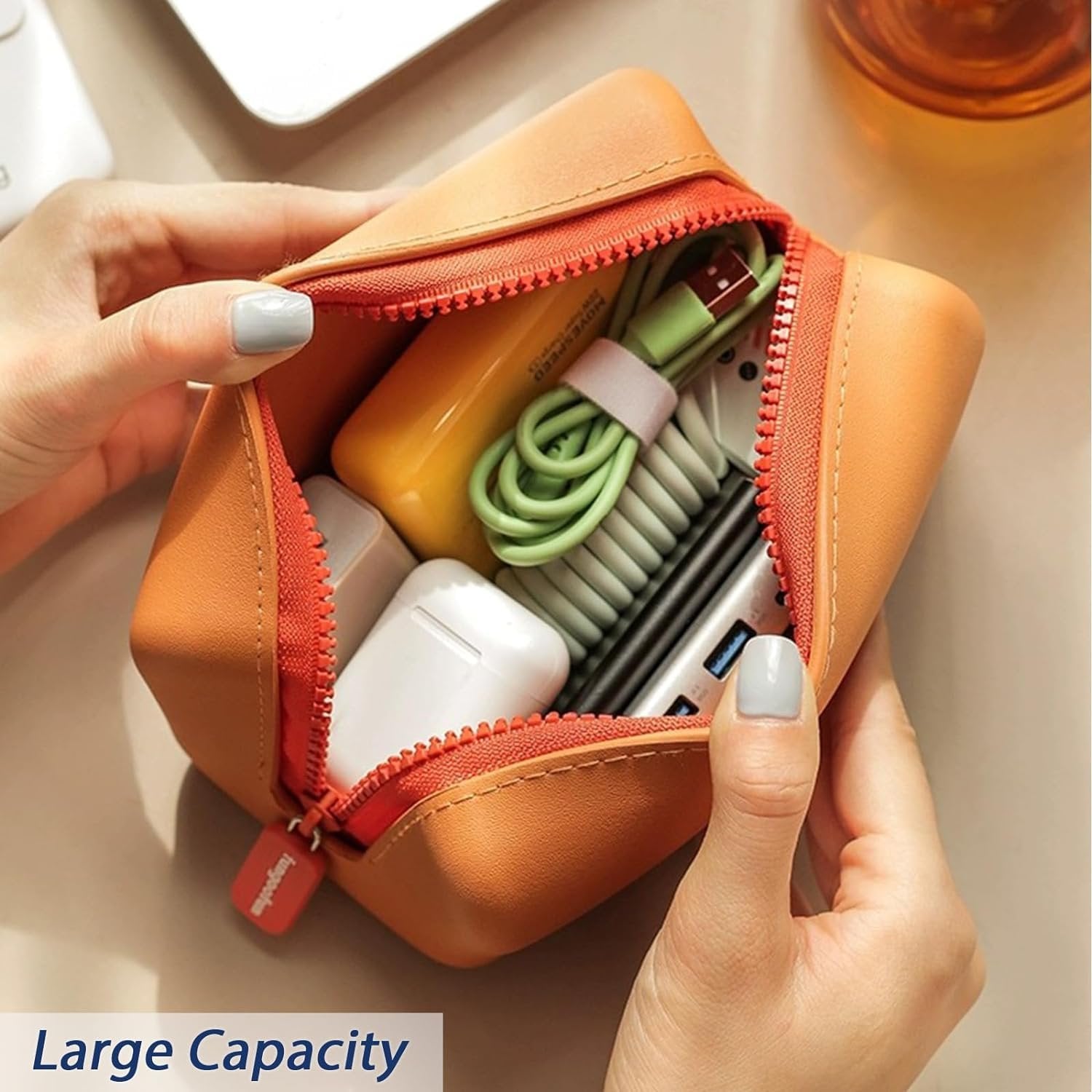 Chic Waterproof EVA Cosmetic Bag - Travel-Friendly Makeup Organizer