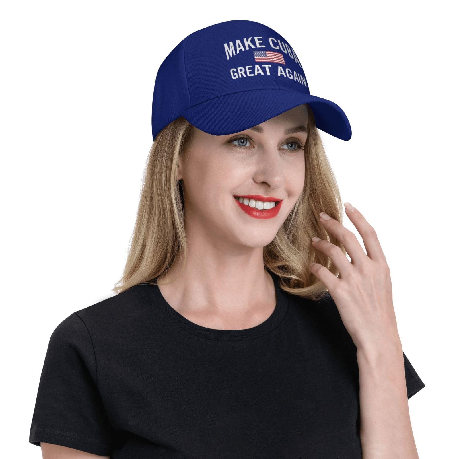 qwumub Make Cuba Great Again Hat Adjustable Baseball Cap for Men Women Red