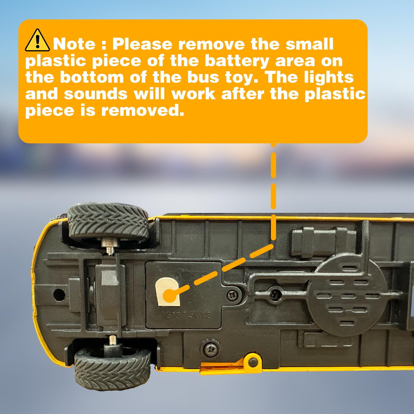Crelloci School Bus Toy, Die Cast Model Car with Flashing Lights & Sounds, Friction Powered, Back & Side Doors Open, Large Yellow Metal Toy Vehicles, Play Bus Easter Gift for Kids Toddlers Ages 3+
