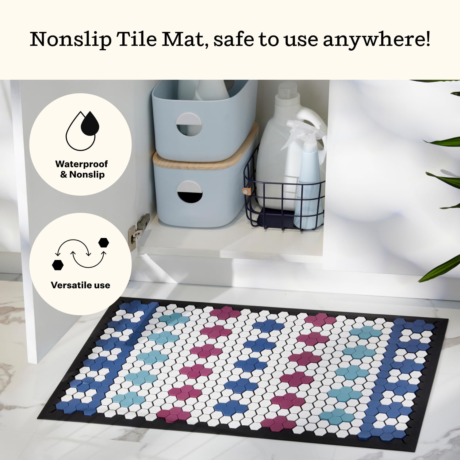 Letterfolk Customizable Doormat - Standard All Weather Non-Slip Rubber Doormat 18x30 - White