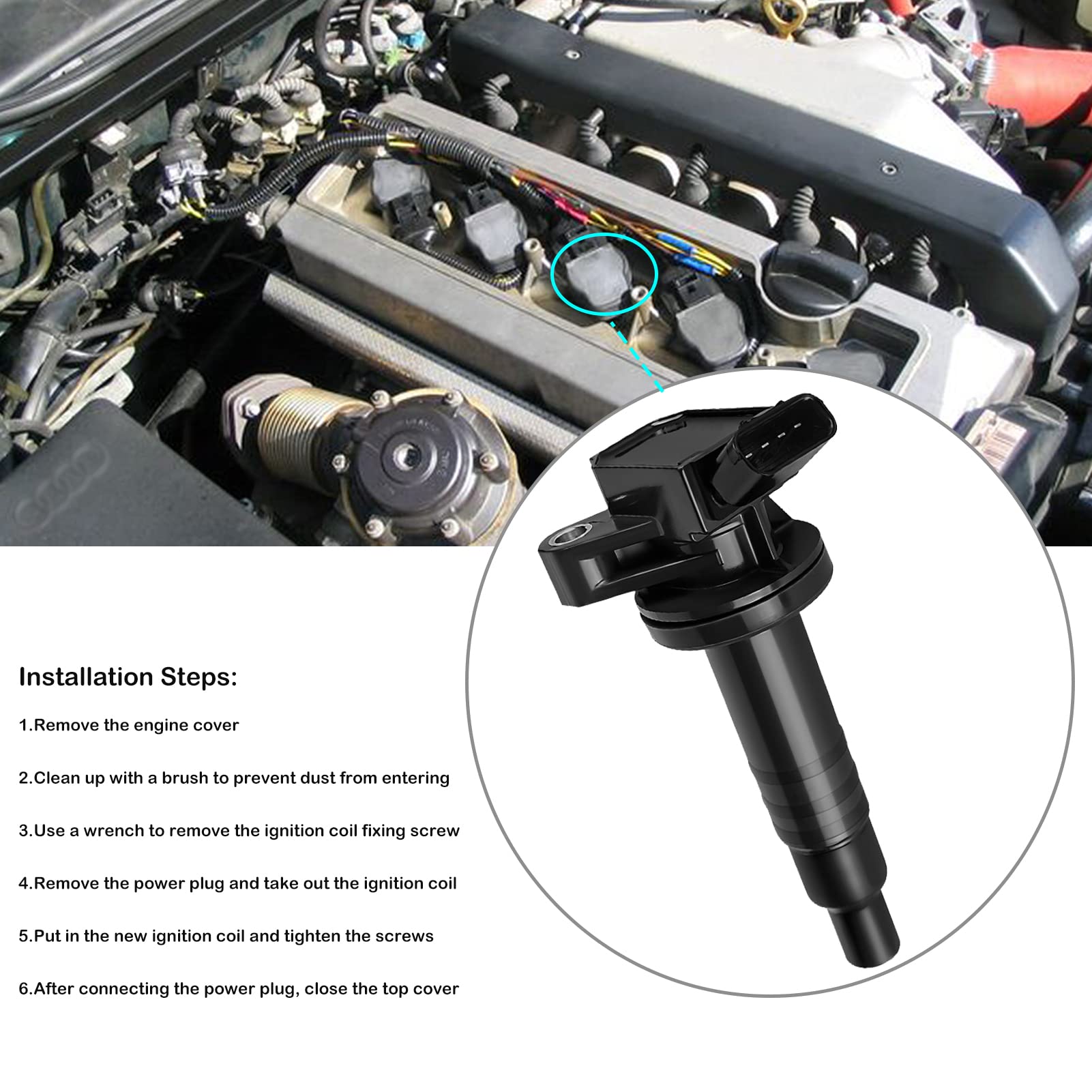 Set of 4 Ignition Coil Pack Fits for 1.8 L4 Toyota Corolla Matrix Celica Pontiac Vibe Chevy Prizm 2000 2001 2002 2003 2004 2005 2006 2007 2008 1.8L Coils Replaces# UF247 C1249