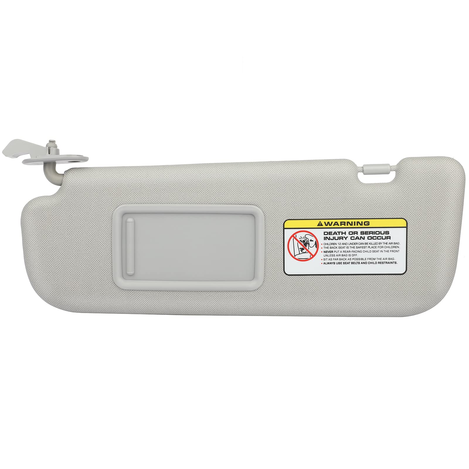 SCITOO Left Driver Side Sun Visor Assembly fit for Hyundai Elantra 2011-2015 Without Sunroof (Gray)