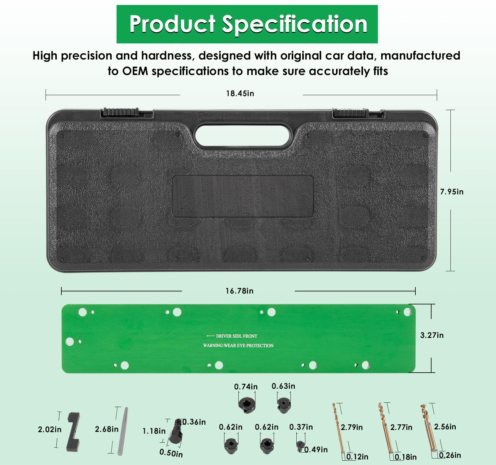71500 Exhaust Manifold Bolt Stud Drill Template Removal Tool Set for Dodge 5.7L Hemi Motors, Remove Broken Exhaust Manifold Bolts Without Damage Cylinder Head