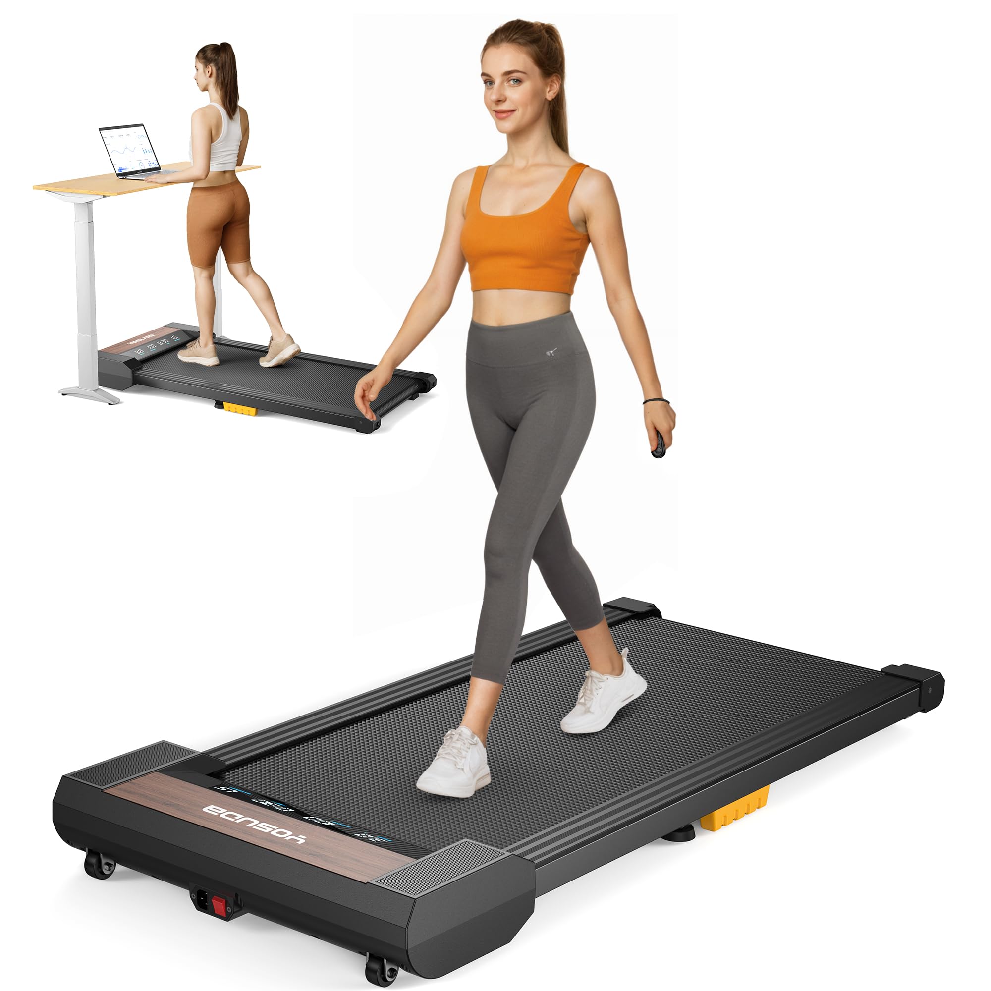 YOSUDA Walking Pad, Under Desk Treadmill, Treadmills for Home, 265LBS Capacity, 3 in 1 Portable Walking Pad