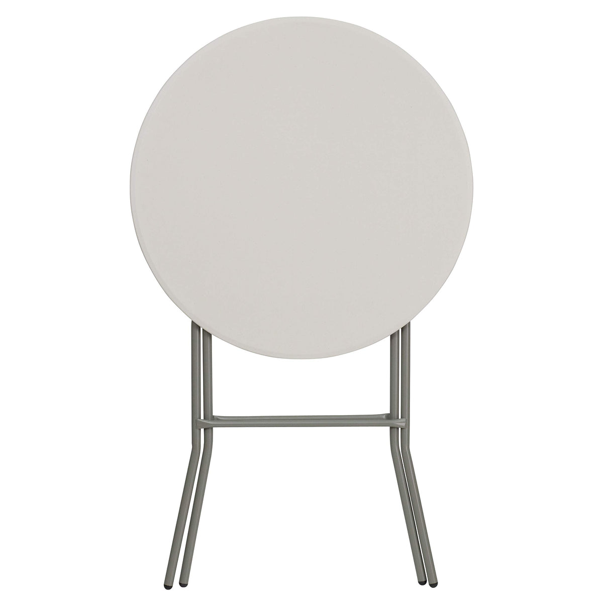 Flash Furniture Kathryn 2.63' Round Folding Bar Height Table for Parties and Commercial Events, Indoor/Outdoor Plastic Bar Height Folding Table, White