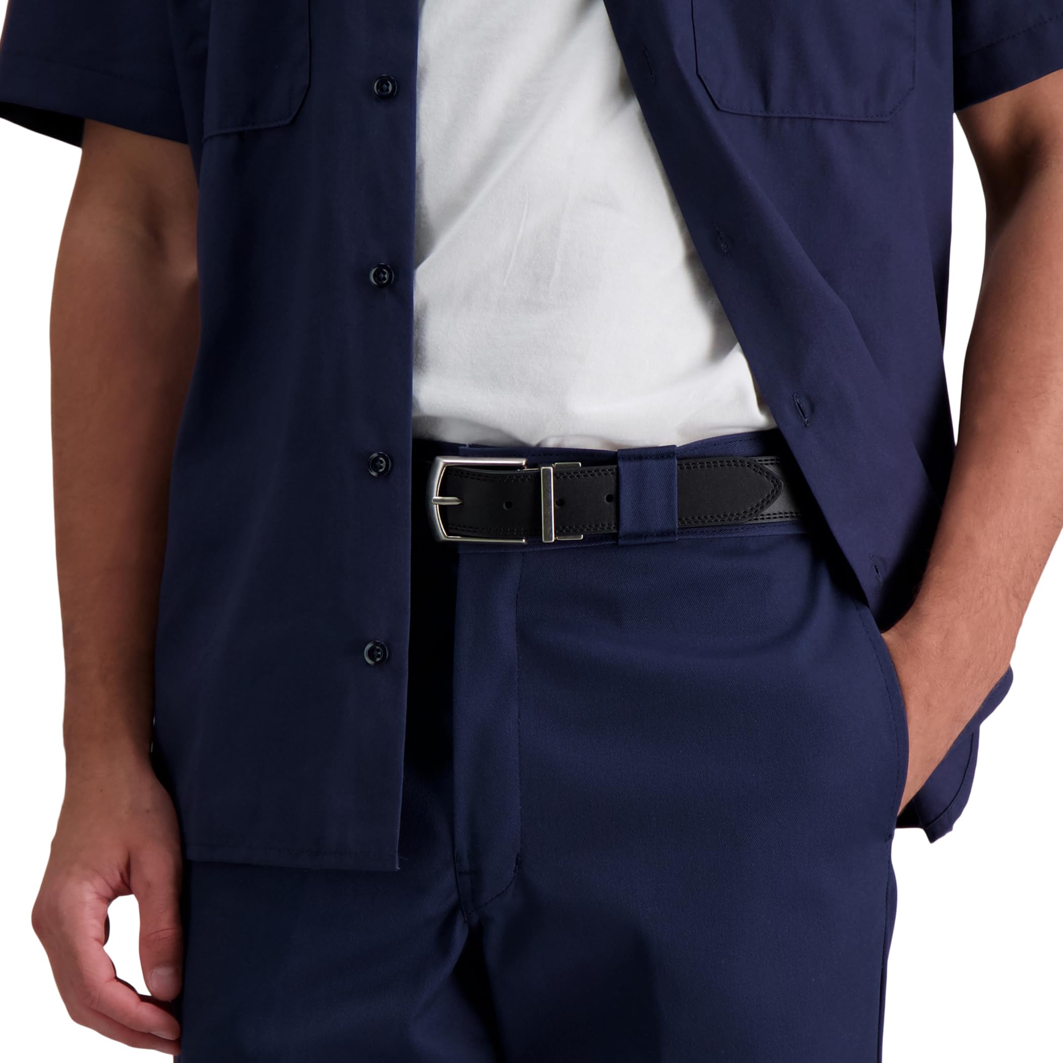 Dickies Men's Reversible Belt, Black/Brown, Medium (34-36)