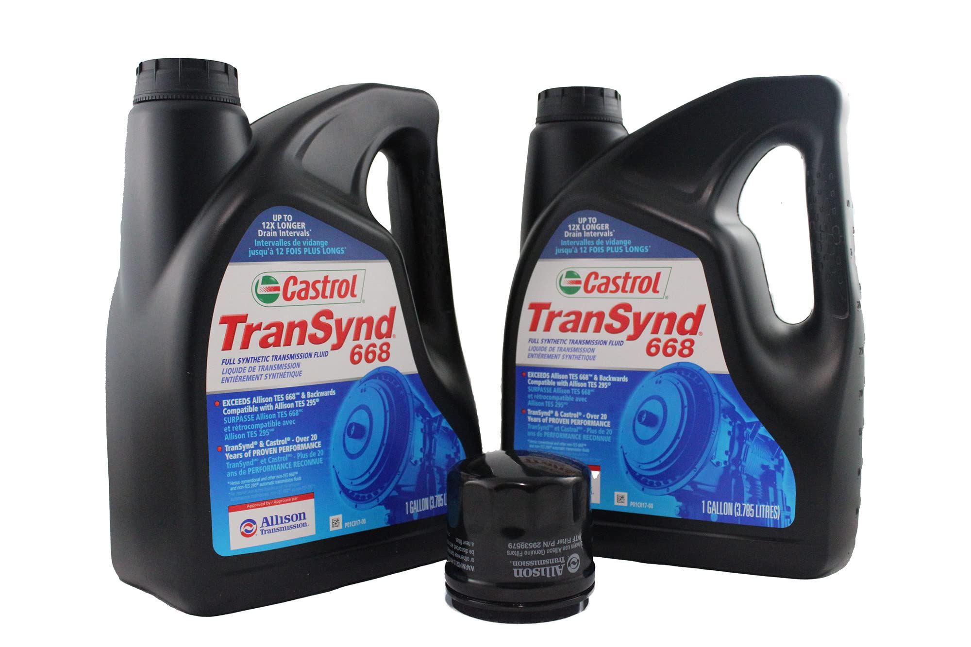 STONE RIVER PRODUCTS Castrol TranSynd 668 Allison 2021 Updated SPEC 2 GALLONS and ONE Allison 29539579 Filter ONLY by DOXA Worldwide