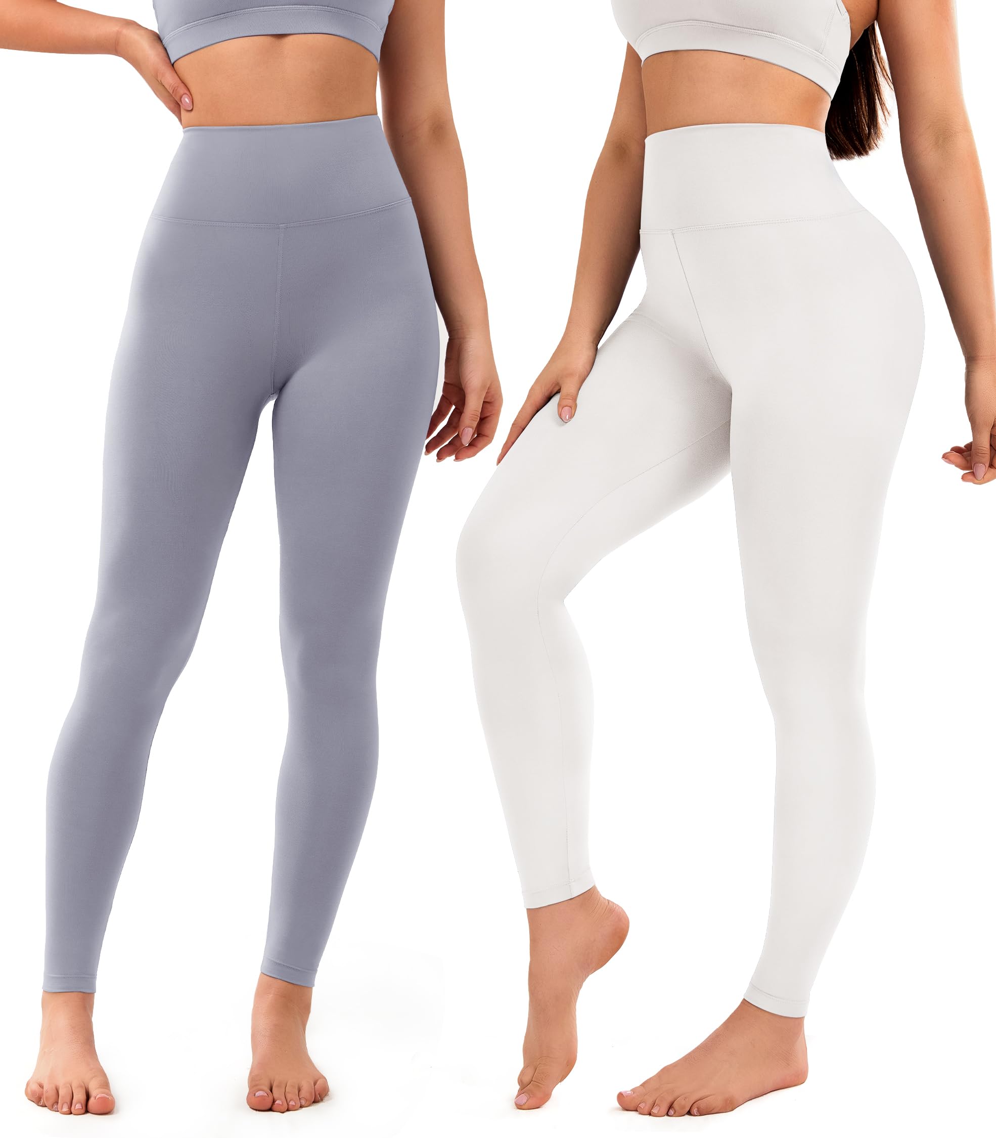 VALANDY Creamlush 4 Pack Leggings for Women-High Waisted Tummy Control Ultra Soft Yoga Pants