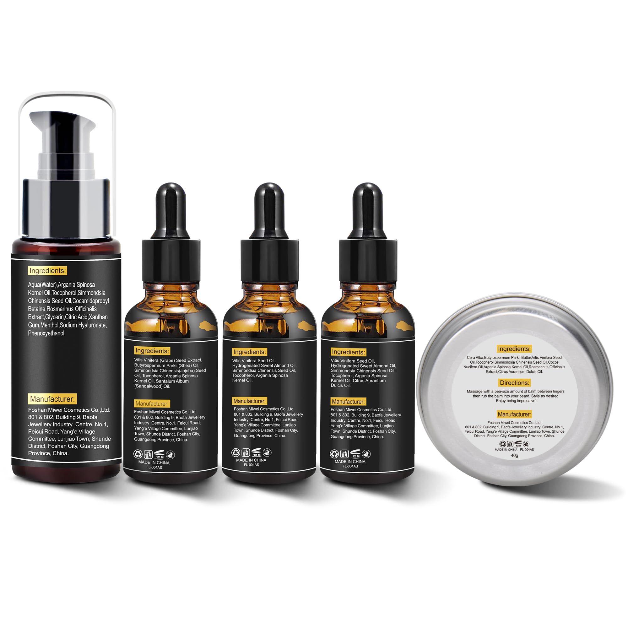 Beard Kit for Men Grooming & Care W/3 Pack Beard Oil, Wash, Balm, Comb, Brush, Scissors,Anniversary Valentines Birthday Fathers Gifts Idea for Husband Him Boyfriend Dad Men Christmas Stocking Stuffers
