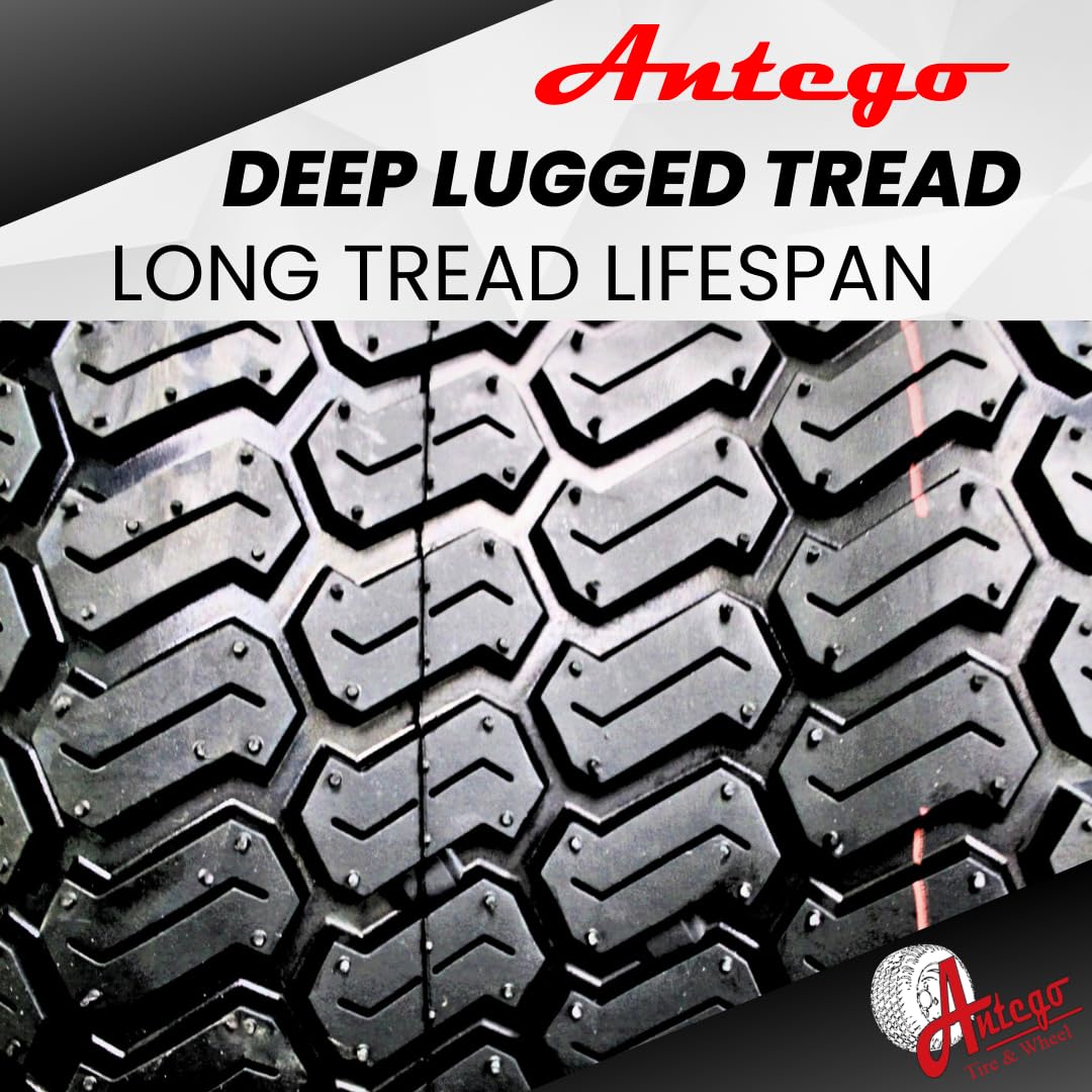 Set of 2-16X6.50-8 4 Ply Turf Tires for Lawn & Garden Mower 16x6.5-8