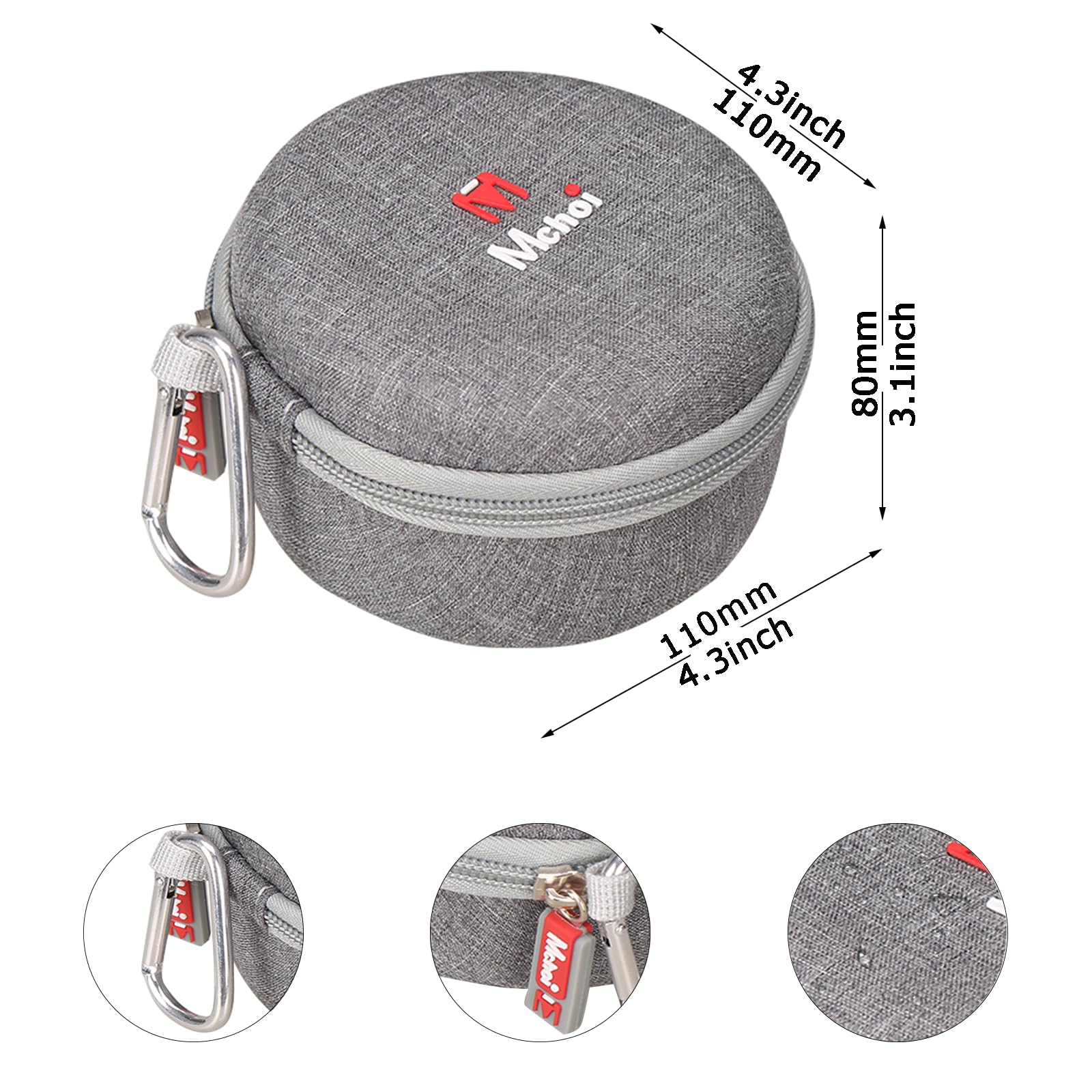 Mchoi Hard Case Suitable for Dreamegg White Noise Machine, Portable Sound Machine, Waterproof Shockproof Sound Machine Protective Case, Case Only