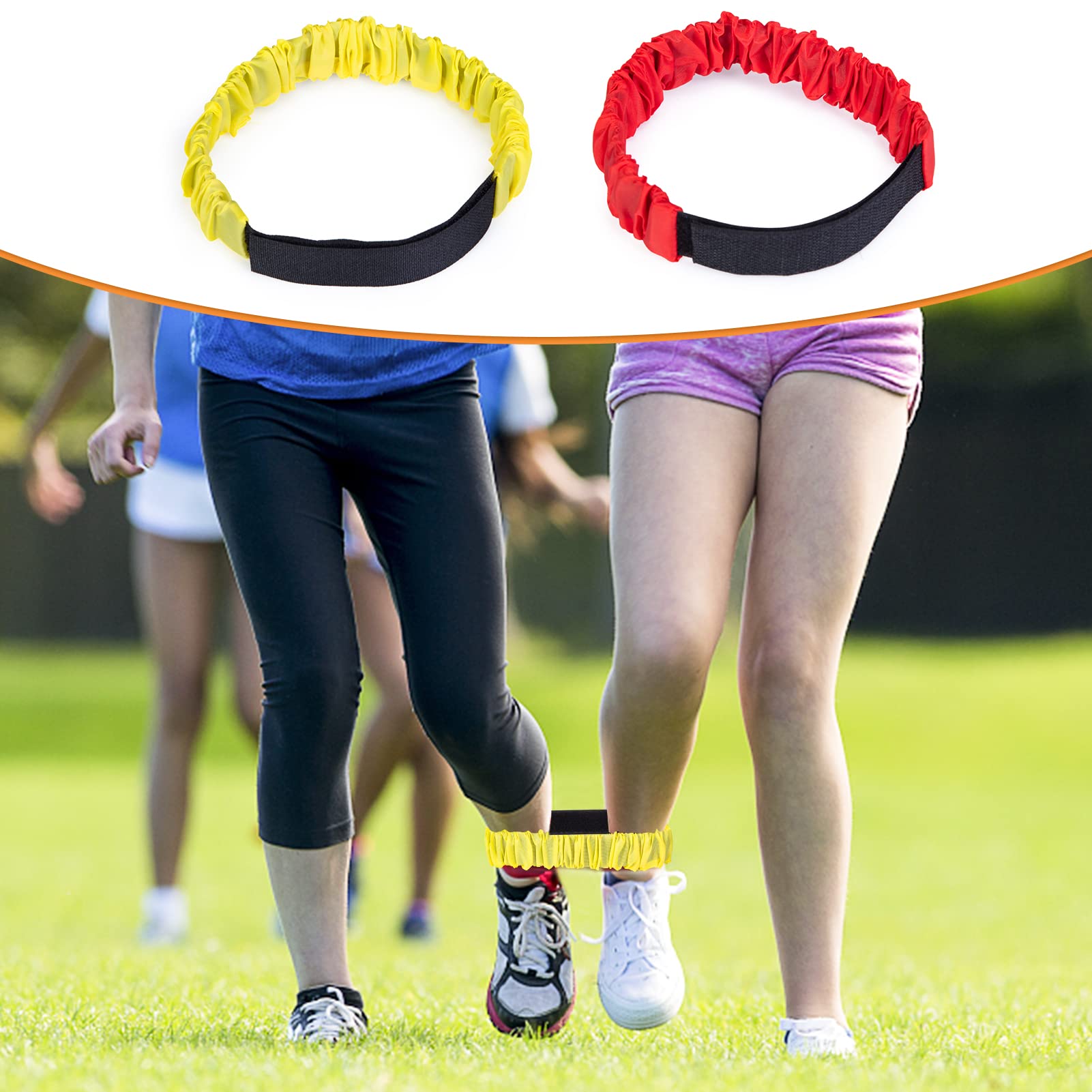 4 Players Easter Outdoor Party Games for Kids and Family - Potato Sack Race Jumping Bags, Legged Relay Race Bands, Egg and Spoon Race and Inflatable Bunny Ring Toss Games - Easter Party Supplies
