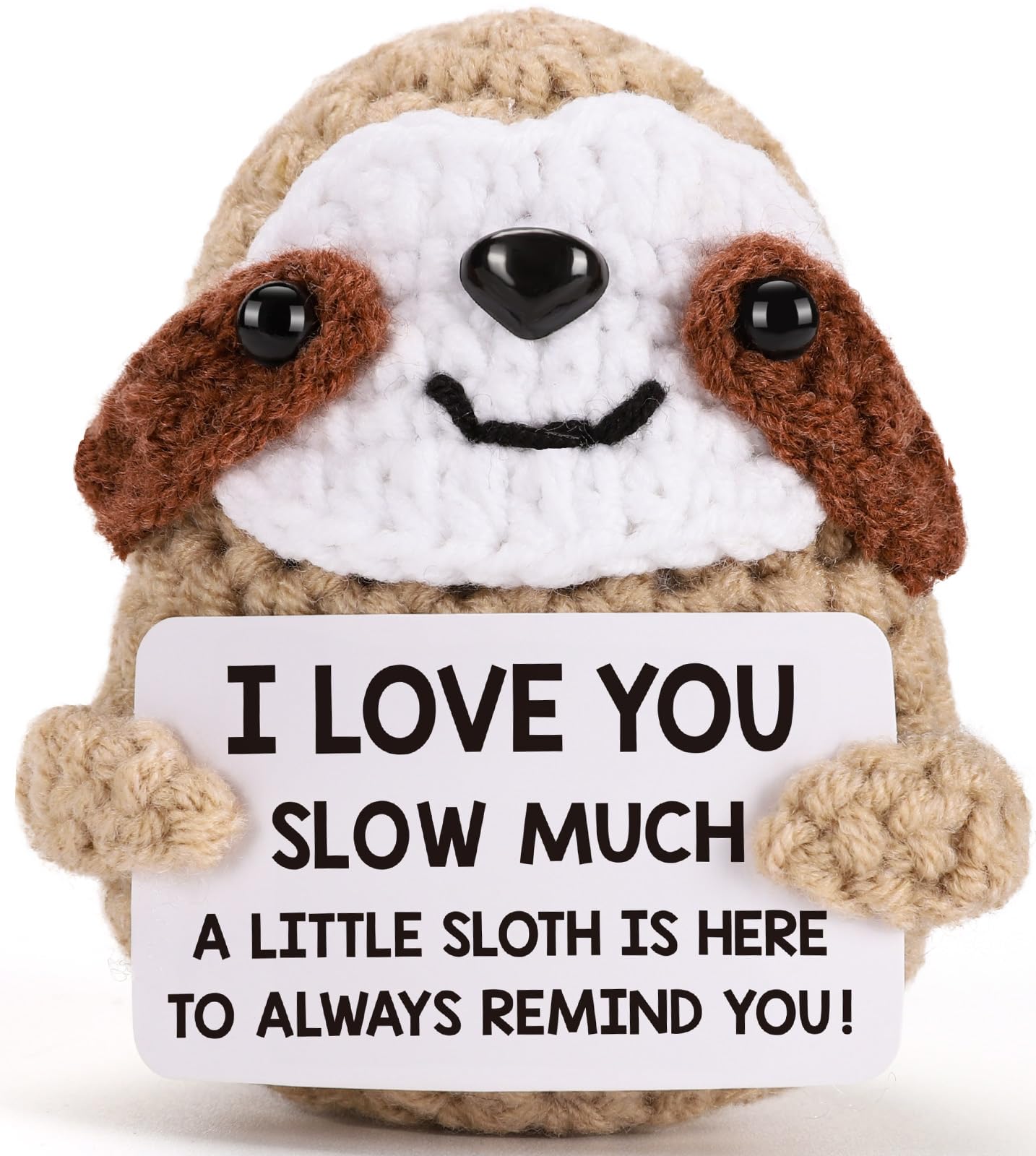 MBL Boyfriend Girlfriend Wife Husband Gifts, I Love You Sloth Much - Handmade Funny Cute Small Sloth for Couple Fiance Wife Husband Him Her Birthday Christmas Stocking Stuffers Valentine's Day Gift