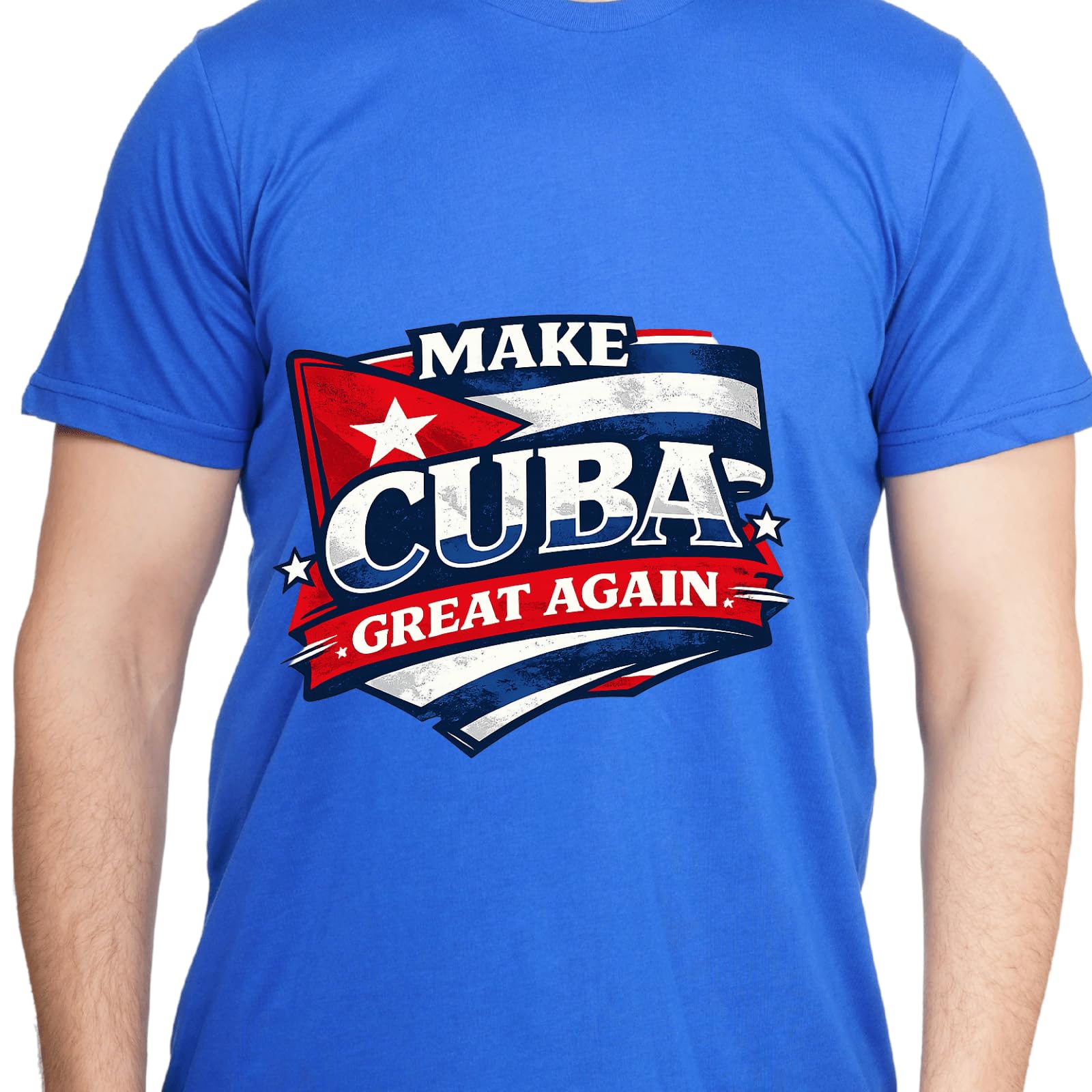 Make Cuba Great Again T-Shirt – Cuban Flag Patriotic Graphic Tee – Unisex Cuba Pride Shirt