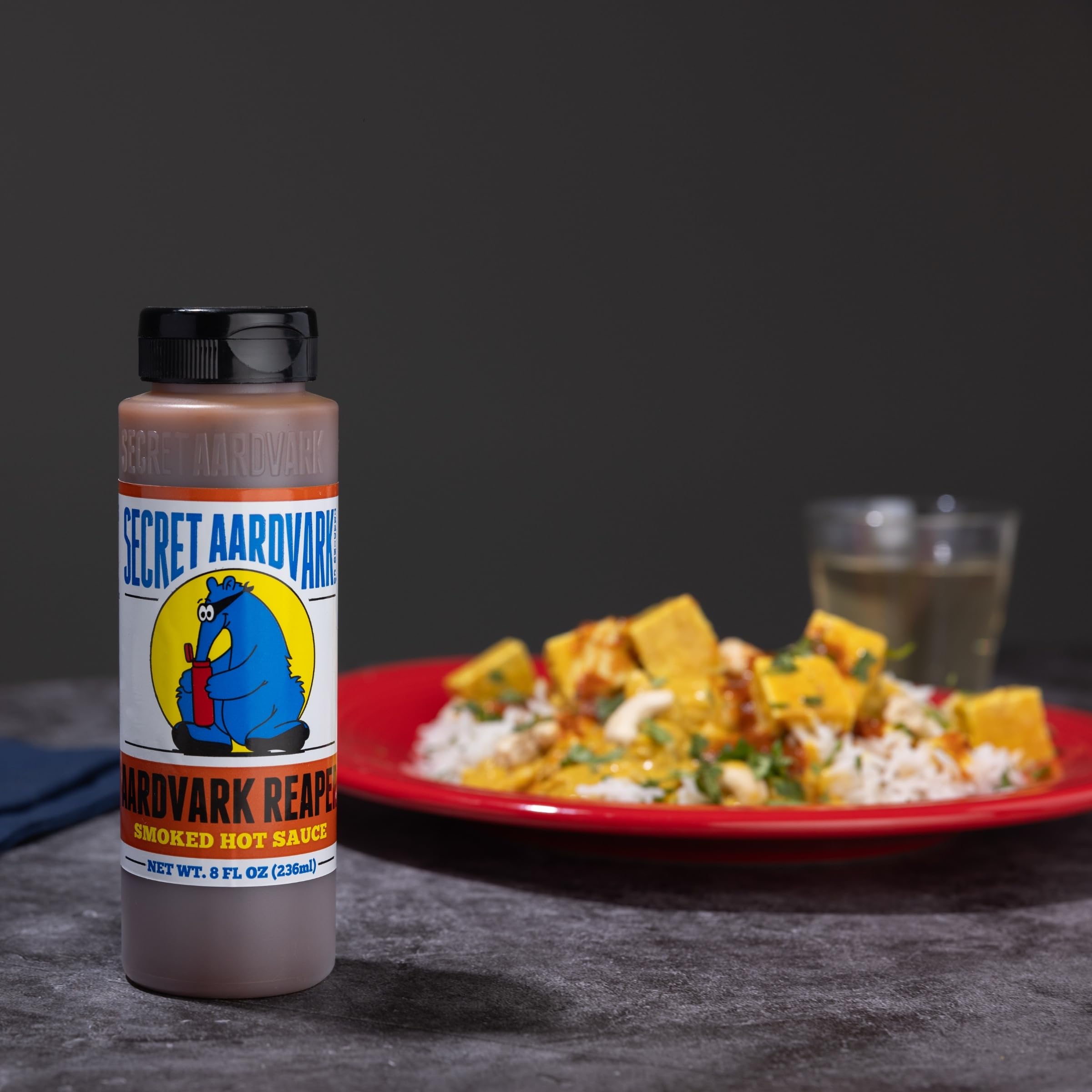 Secret Aardvark Reaper Hot Sauce - Carolina Reaper Hot Sauce, Smoky, Low Carb, Dairy Free, Spicy BBQ Sauce, Hot Sauce & Marinade - 8 fl oz 1 Pack
