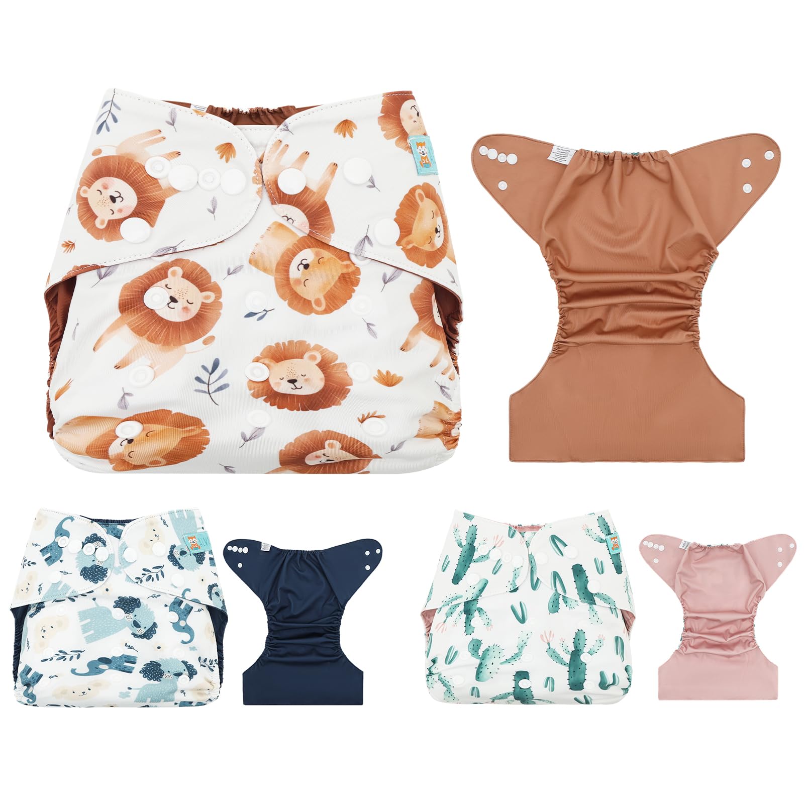 ALVA 3 pcs Baby Cloth Diaper Covers, Swim Diaper,Cloth Nappy Shell Baby Girls and Boys