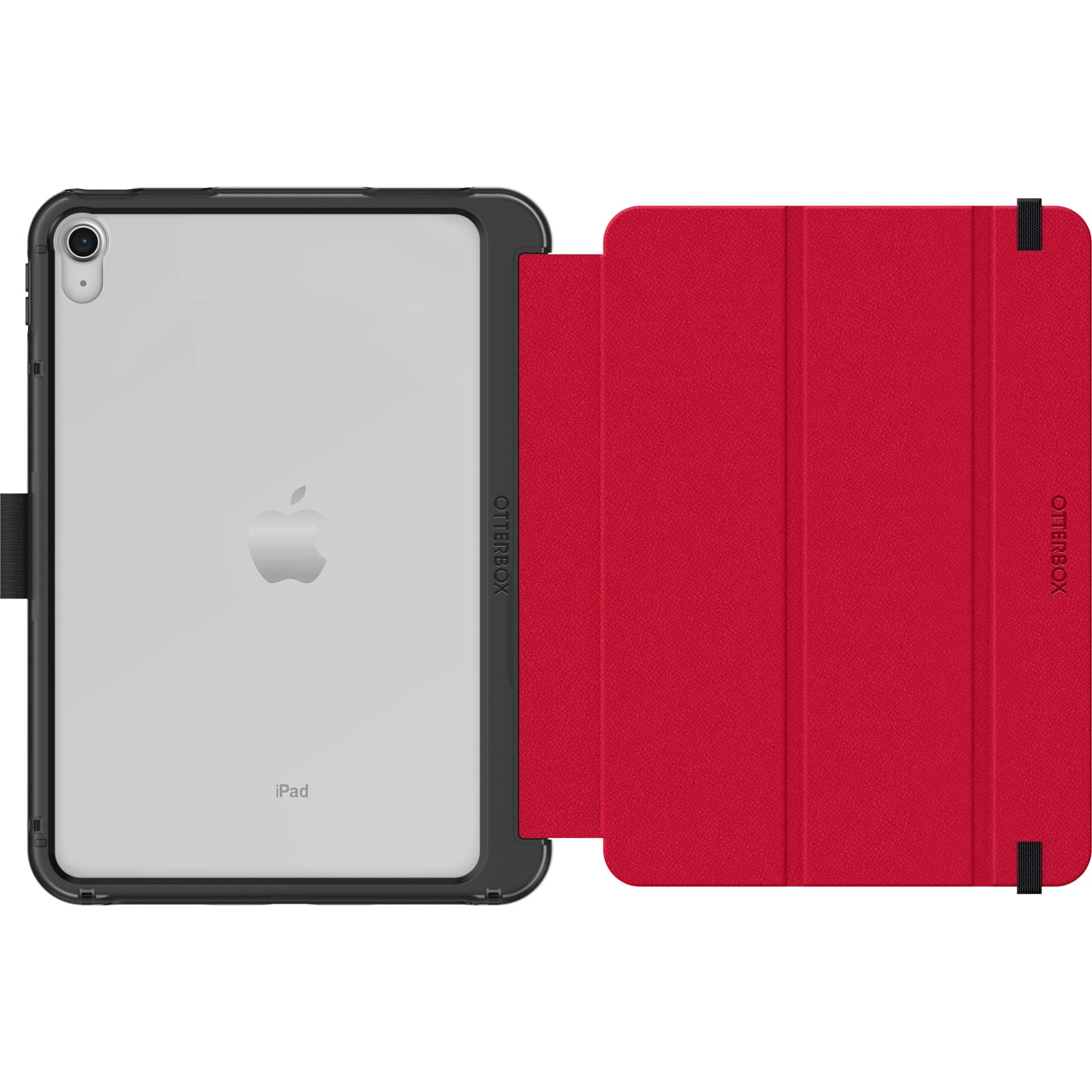 OtterBox SYMMETRY FOLIO SERIES case for iPad 10th Gen (ONLY) - RUBY SKY (Red), Ultra-sleek design, Multiple Viewing Positions, Magnetic Sleep/Wake Cover