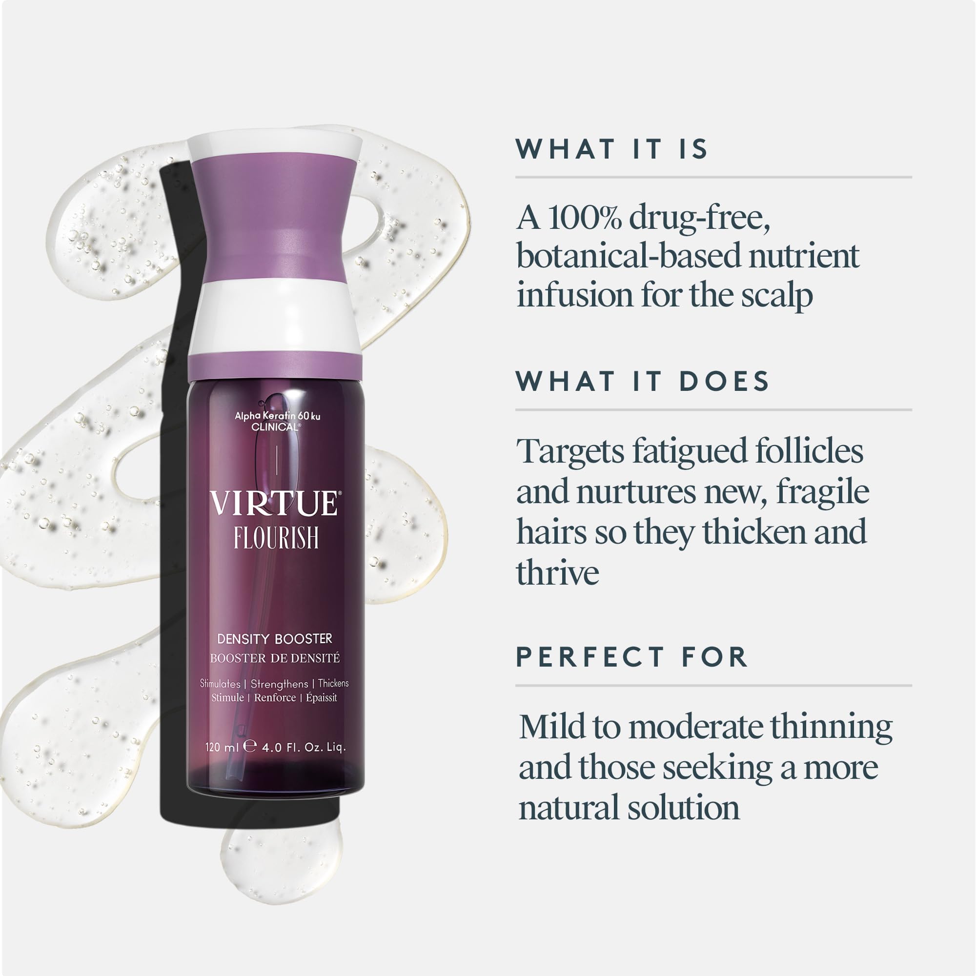 Virtue Flourish Density Booster Spray for Hair Growth | Thinning Hair Treatment