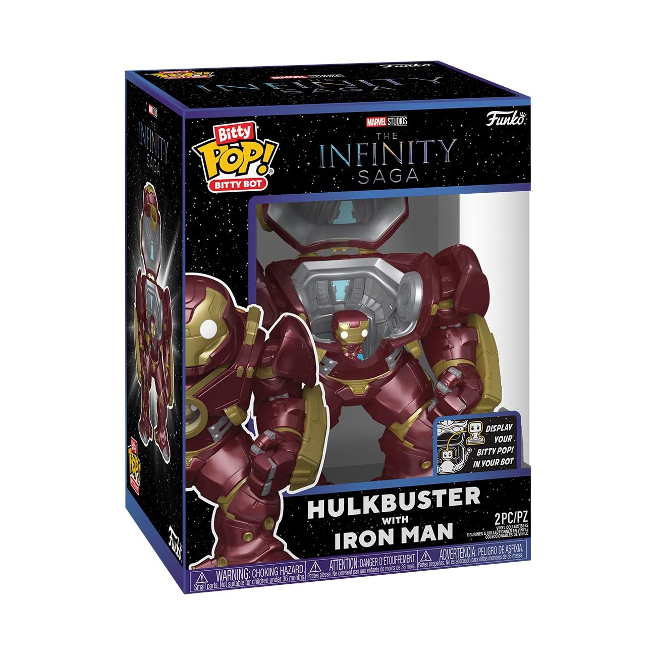 Funko Bitty Pop! Bots: Marvel - Hulkbuster with Iron Man - Collectable Vinyl Figure - Gift Idea - Official Merchandise - Toys for Kids & Adults - for Collectors and Display