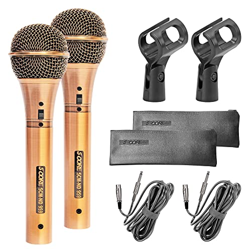 5 CORE 2 Pack Professional Dynamic Vocal Microphone Neodymium Cardioid