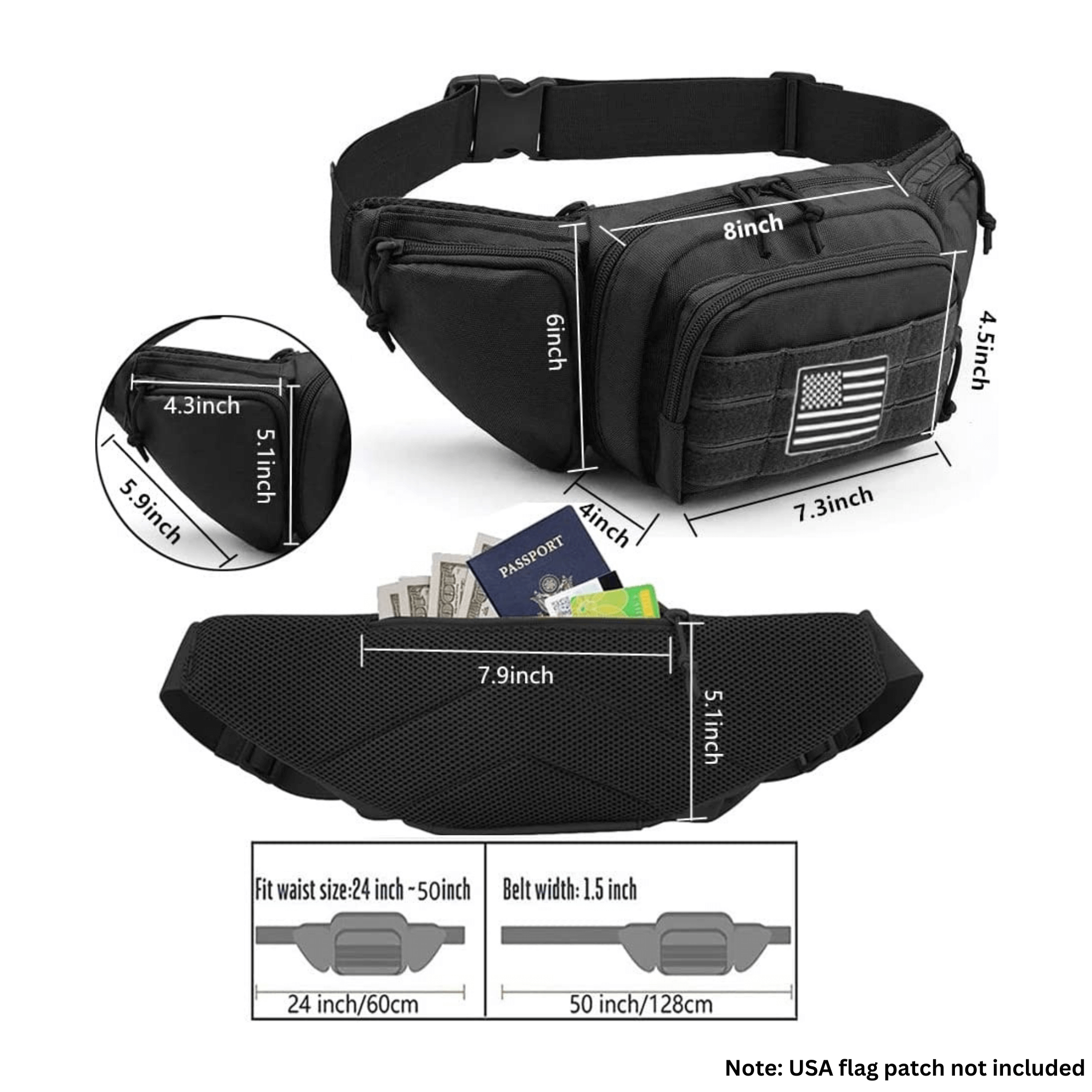 Tactical Waist Bag & MOLLE EDC Pouch For Outdoor Activities