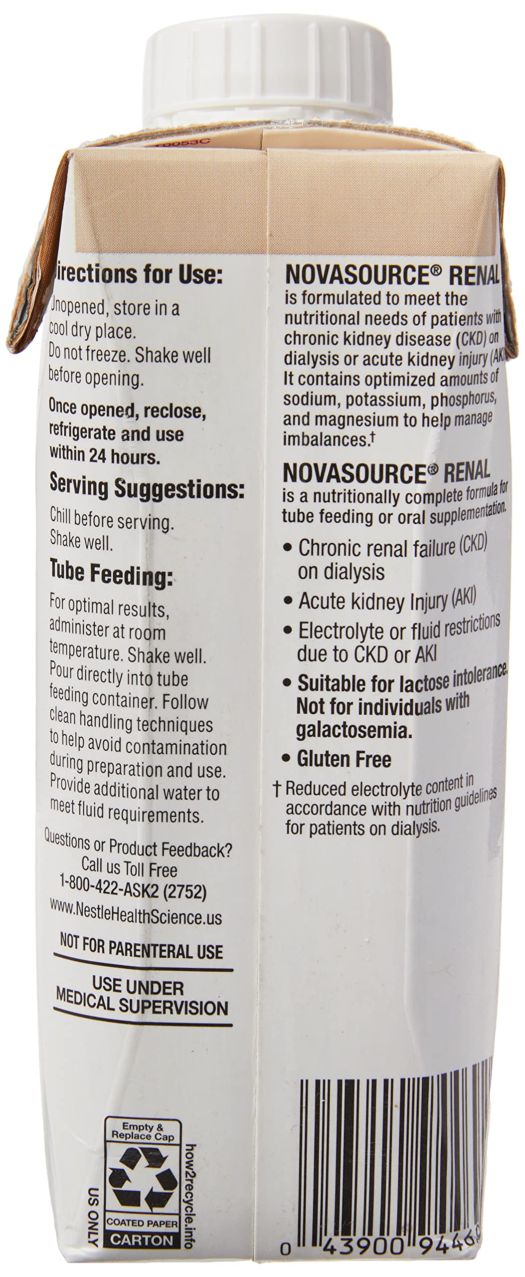 Nepro Nutrition Shake for Dialysis Patients with 19g Protein, 420 Calories, Mixed Berry, 24 Count and NOVASOURCE Renal Formula for Dialysis Patients with 475 Calories, 22g Protein, Mocha, 24 Count