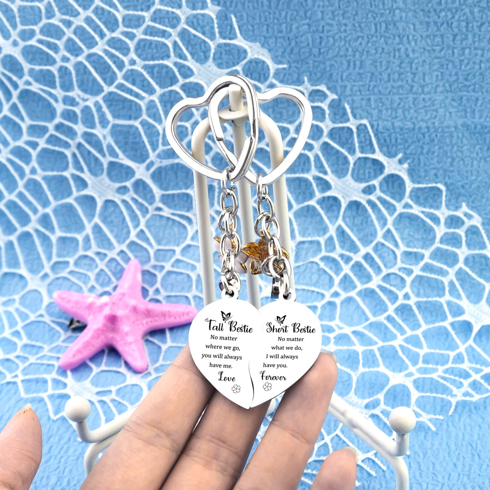 Wrpixe Bestie Gifts Friendship Keychain Bestie Birthday Gifts for Women Friendship Gift for Besties Bff Gift for Women Girls Friends Bff Stuff for Besties Mothers Day Presents for Her