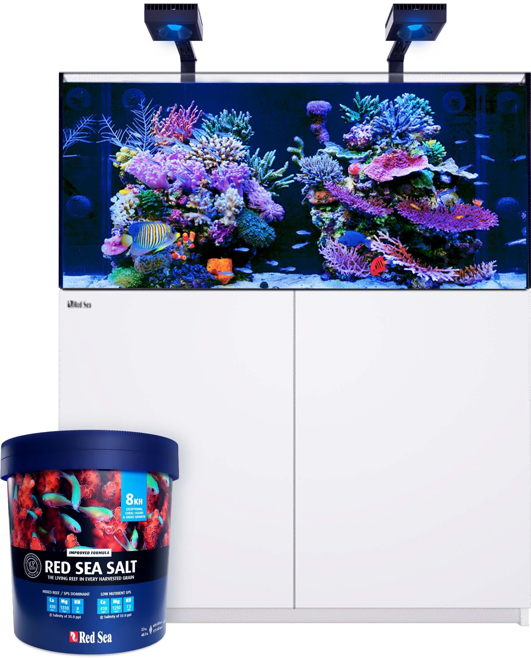 Red Sea Reef Salt Mix Small Bucket | Makes 55 Gallons Complete Marine Saltwater Aquarium Advanced Formula Optimal Coral Health & Stability