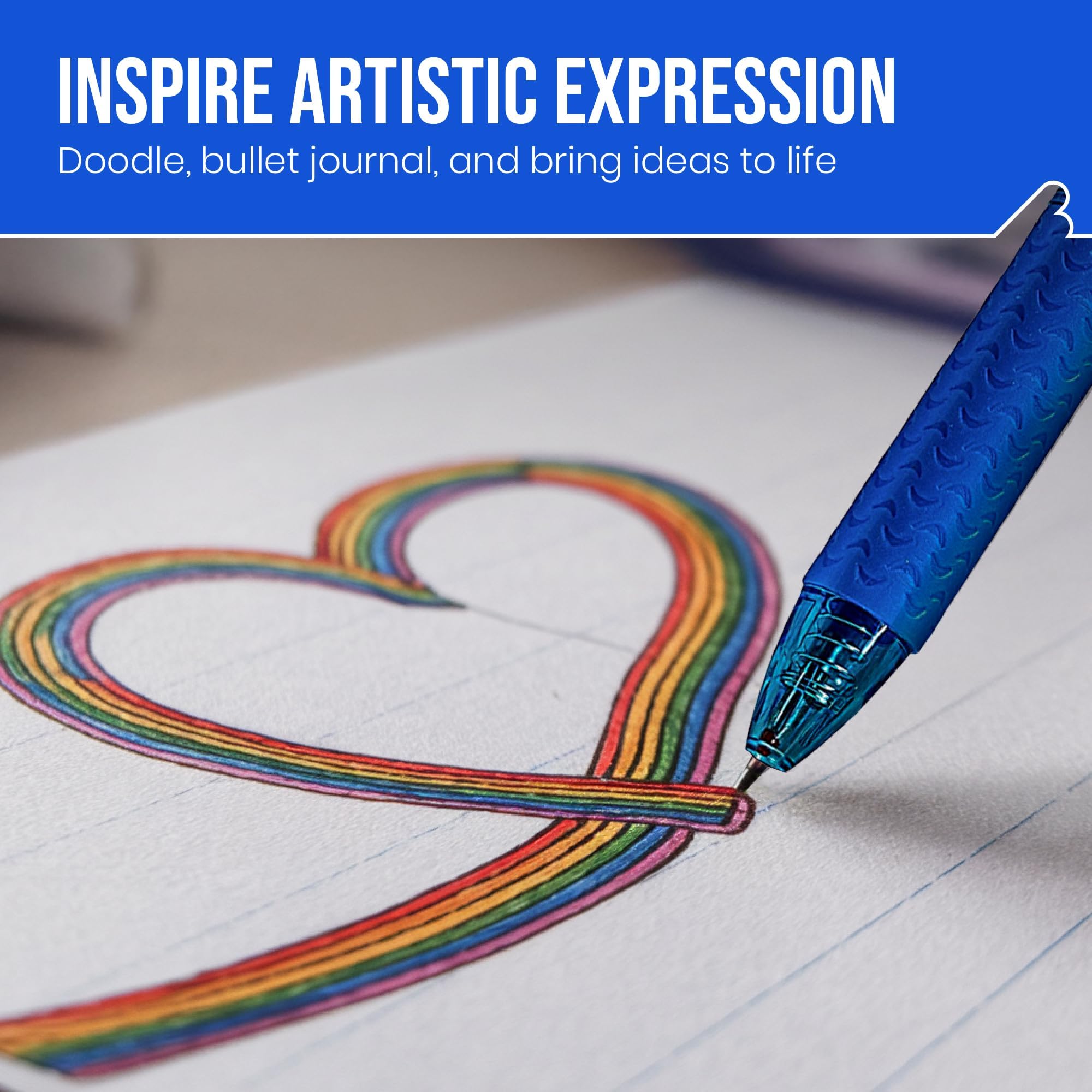 BUNMO Erasable Gel Pens 10 Pack - Multicolor with 10 Refills - School Supplies for Girls - Erasable Pens for Smooth Writing & Drawing - Tween Girls Gifts