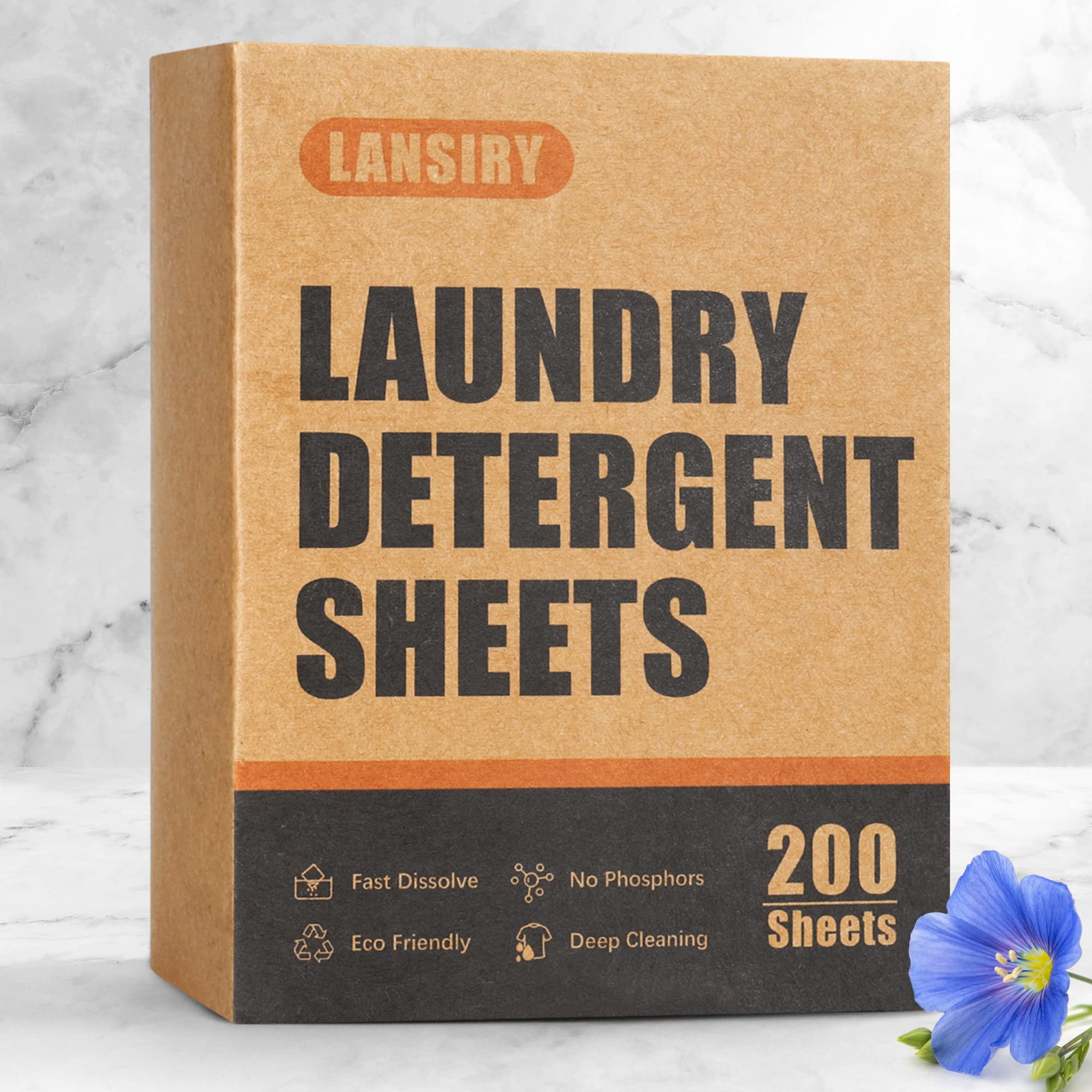 Laundry Detergent Sheets - 200 Sheets Fresh Linen Scent Washing Detergent Strips, Compact Lightweight Liquidless Eco-Friendly Hypoallergenic Portable Soap Sheets for Save Space and Travel 200 Loads