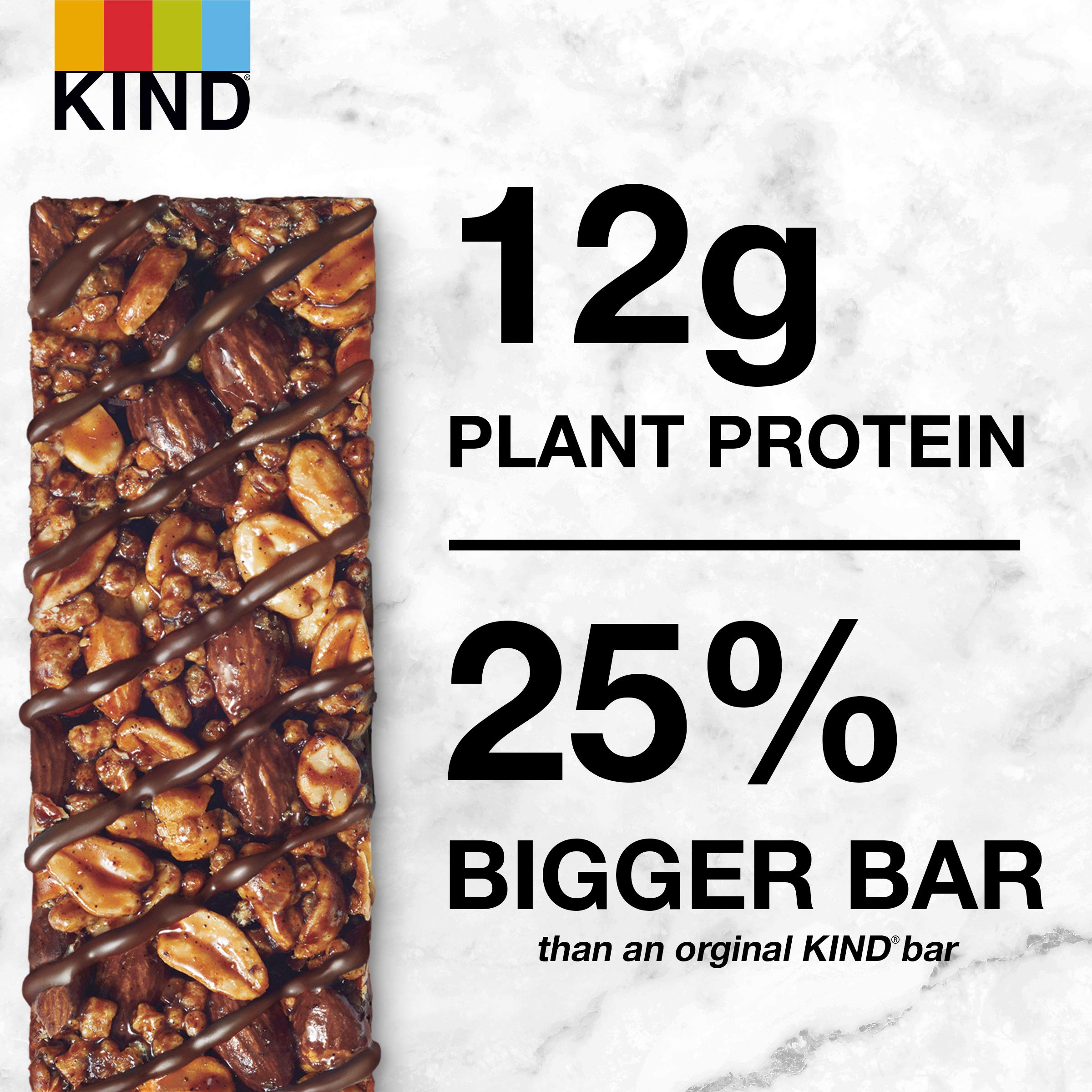 KIND Protein Bars, Dark Chocolate Nut, Healthy Snacks, Gluten Free, 12g Protein, 12 Count