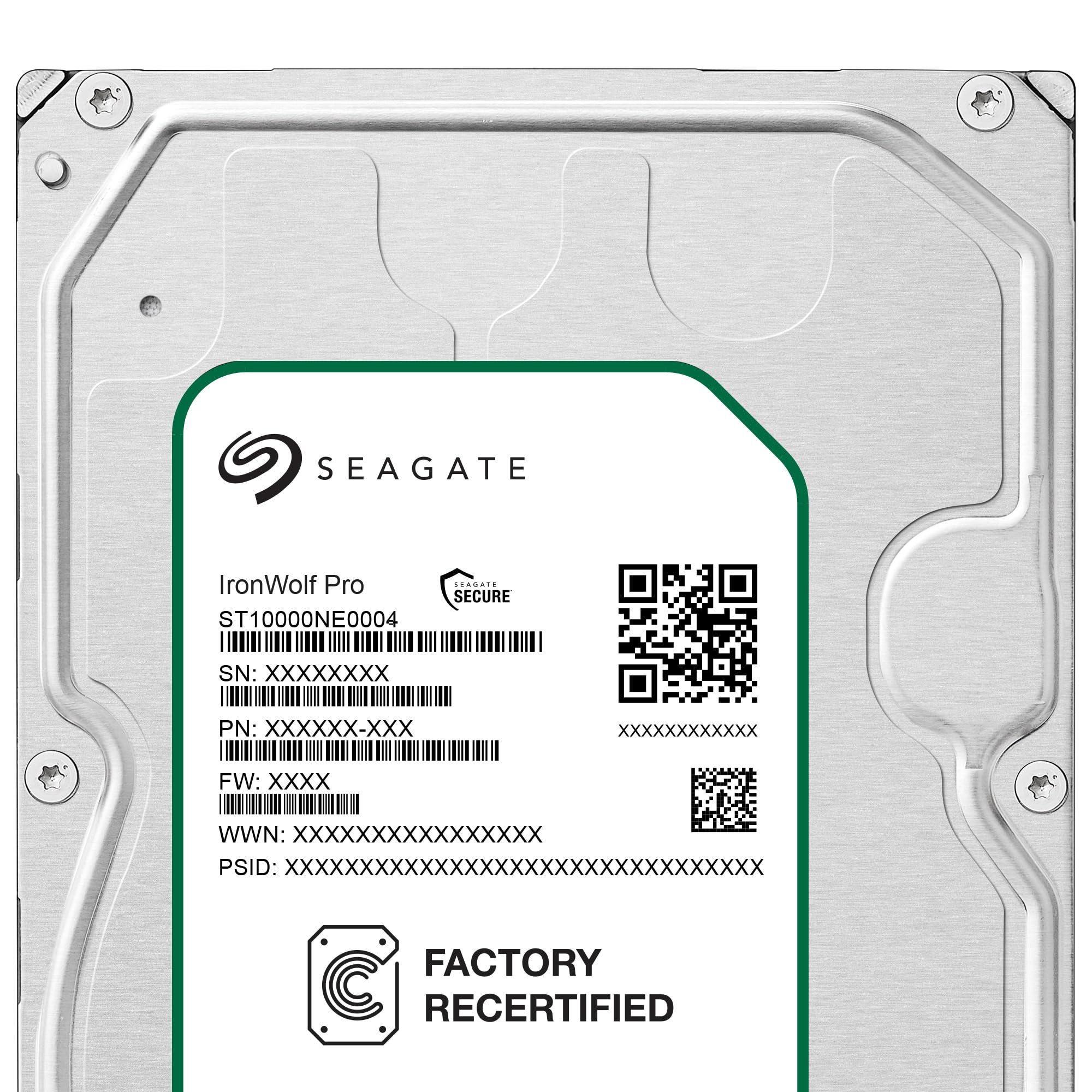 Seagate IronWolf Pro 10Tb NAS Internal Hard Drive HDD – 3.5 Inch Sata 6GB/S 7200 RPM 256MB Cache for Raid Network Attached Storage, Data Recovery Rescue Service (ST10000NE0004)