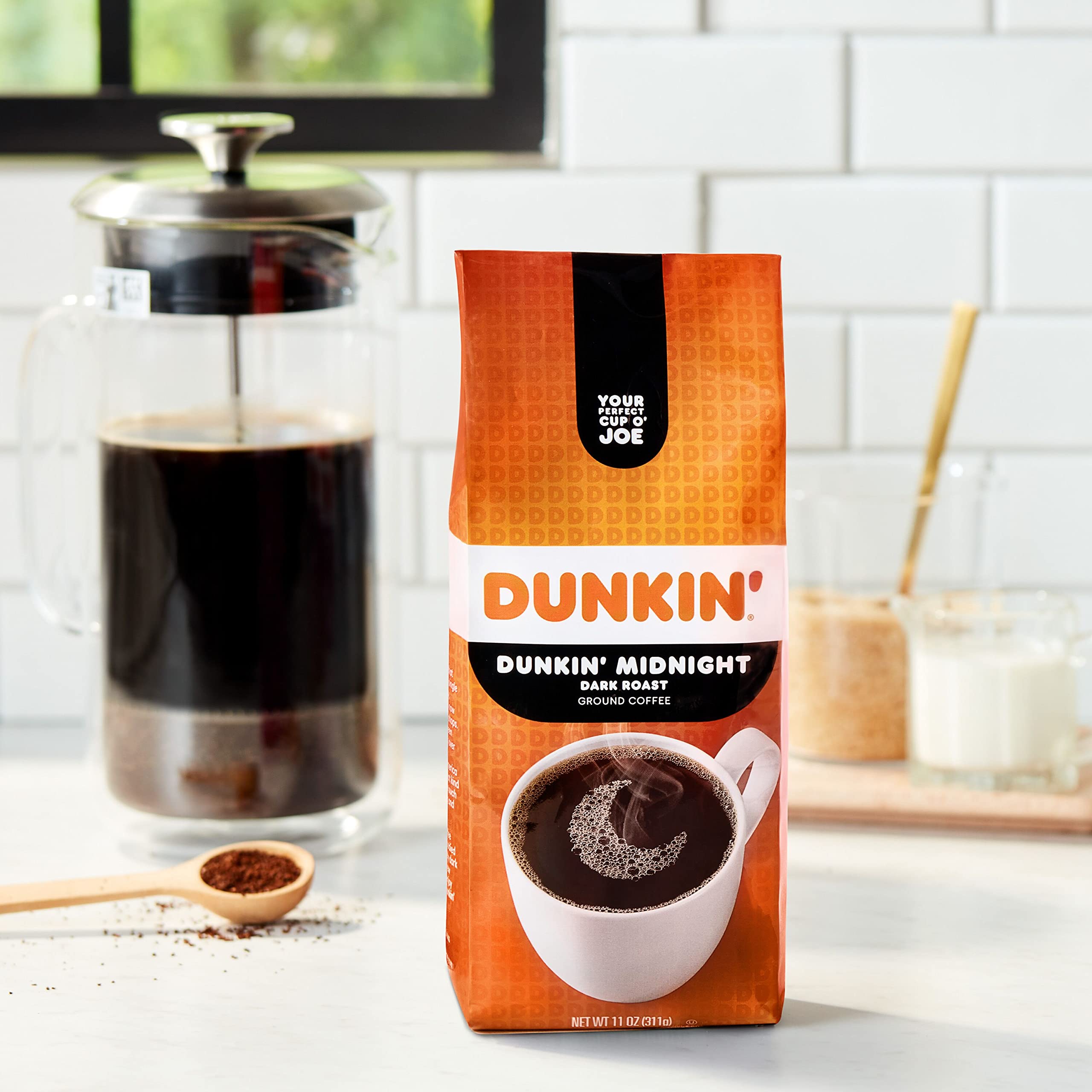 Dunkin’ Midnight Dark Roast Ground Coffee, 11 Ounce (Pack of 1)