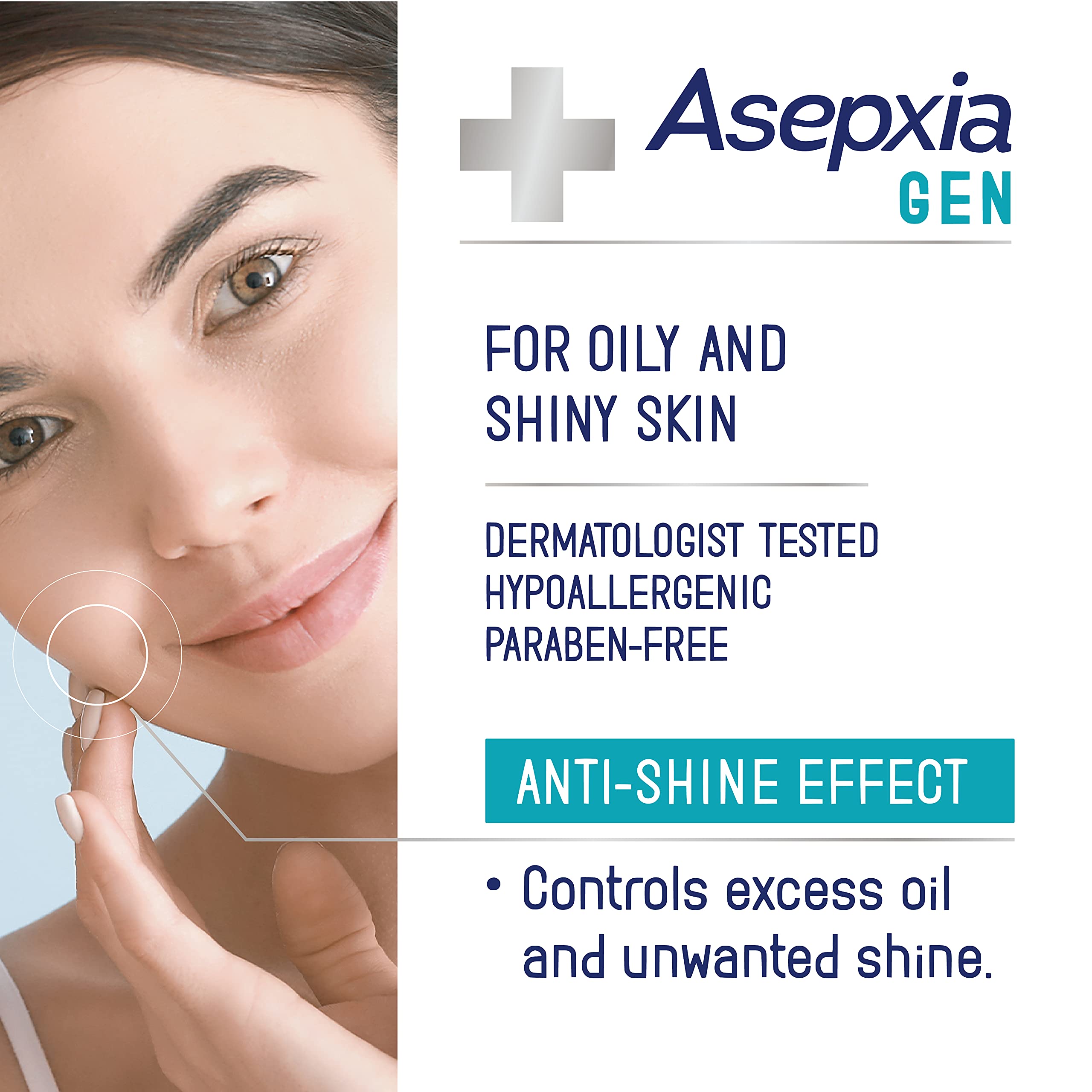 Asepxia GEN Moisturizing Mattifying Cream for Oily Skin, Neutralizes Unwanted Shine, 1.7 Ounce