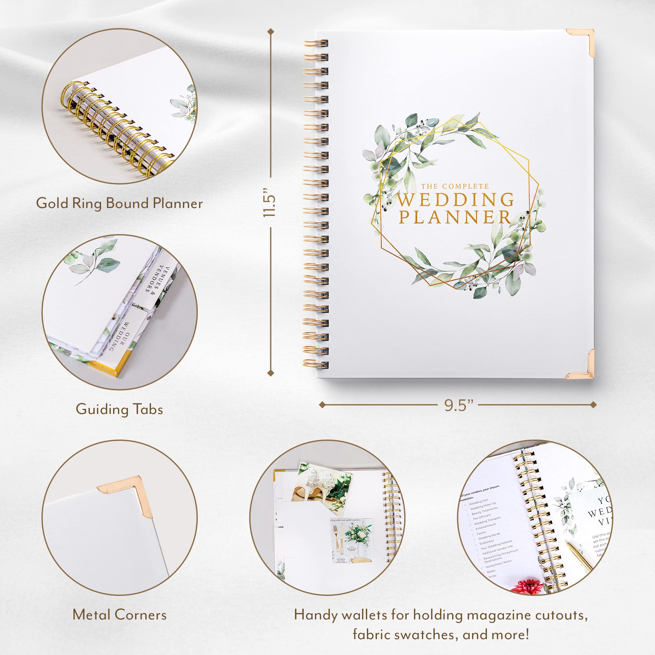 Your Perfect Day Wedding Planner for Bride - Wedding Planning Book and Organizer, Bridal Wedding Planner Book & Binder with Wedding Countdown Calendar (FLORAL)