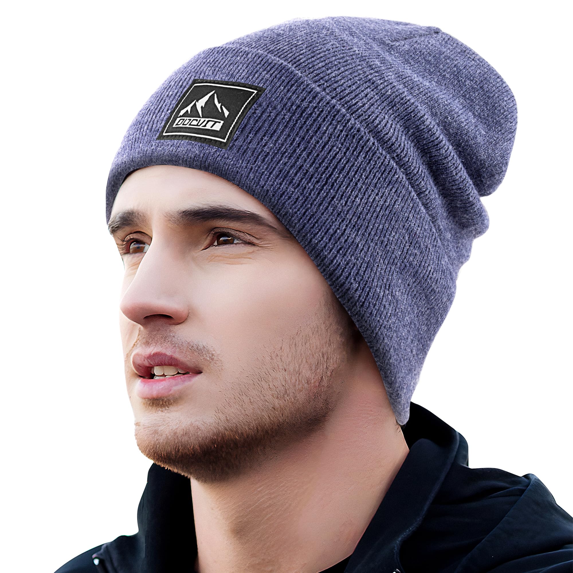 DOCVIT Knit Cuffed Beanie Warm Winter Hats Unisex Skull Knit Cap Fashion Ski Hat for Men and Women