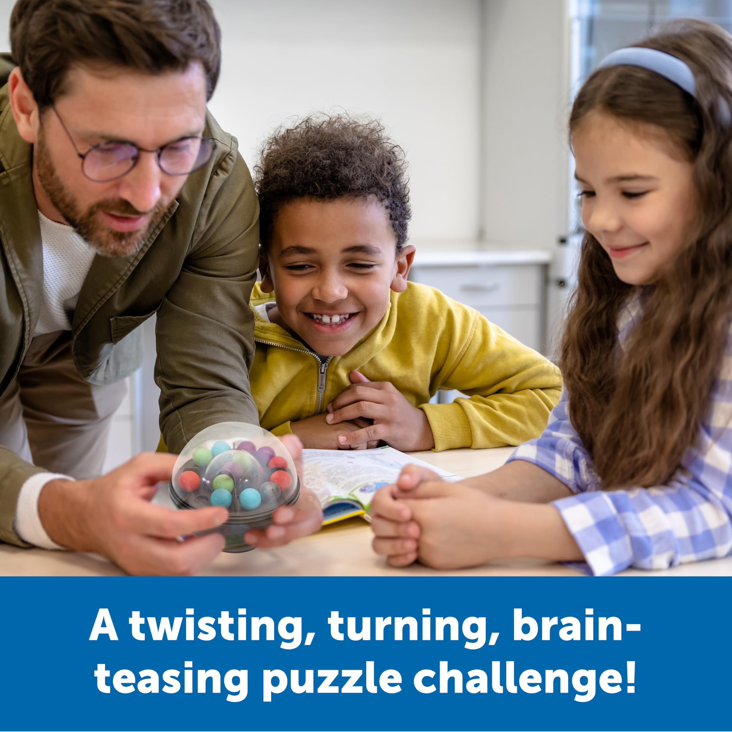 Learning Resources Scramboozle Puzzle Ball - 3D Brain Teasers and Puzzle Games for Kids and Adults, Puzzle Sort Ball Game, Fidget Toys, Travel Games for Ages 6+