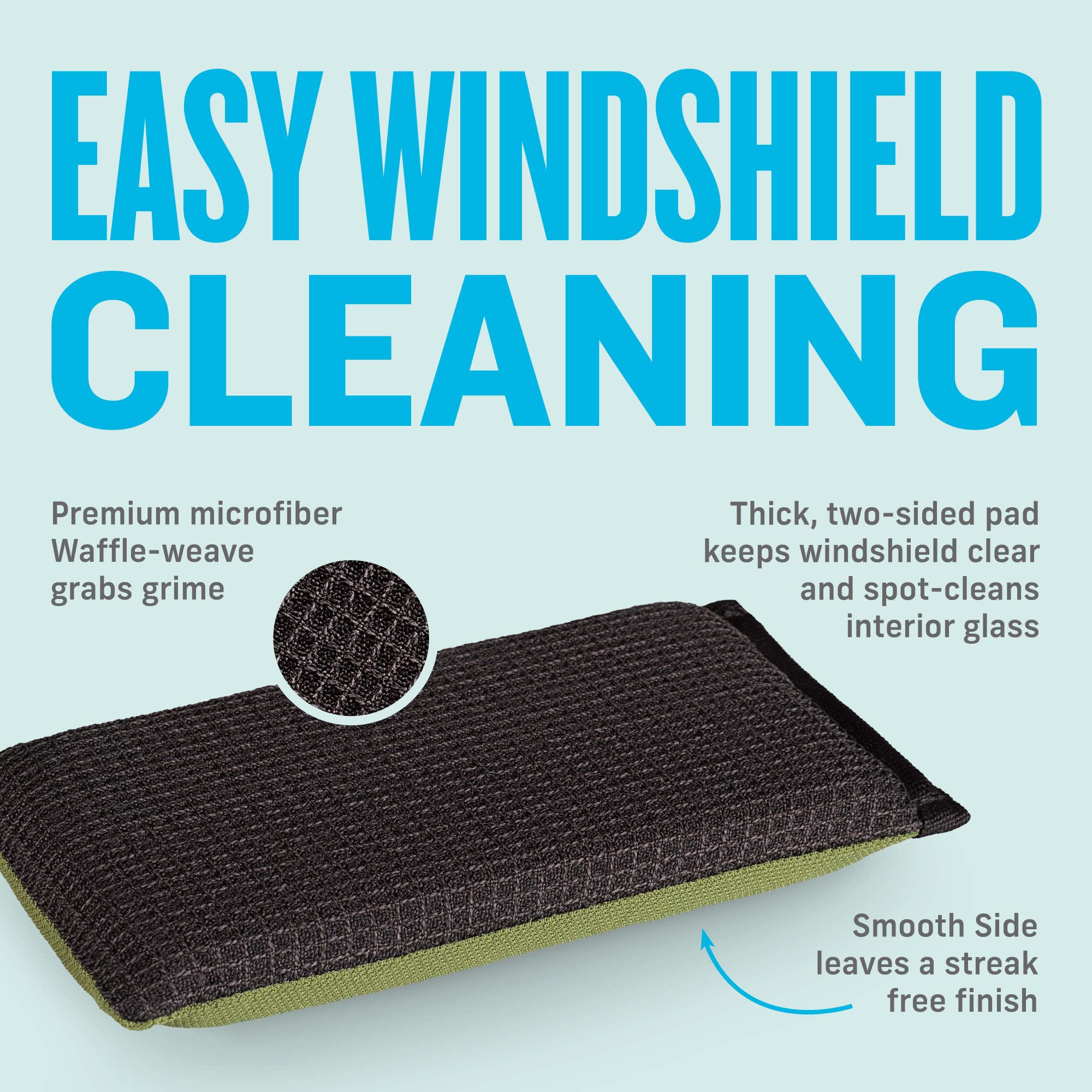 E-Cloth Windshield Haze Eraser, Auto Glass Cleaning Sponge for Windshields, Windows, Mirrors and Glass