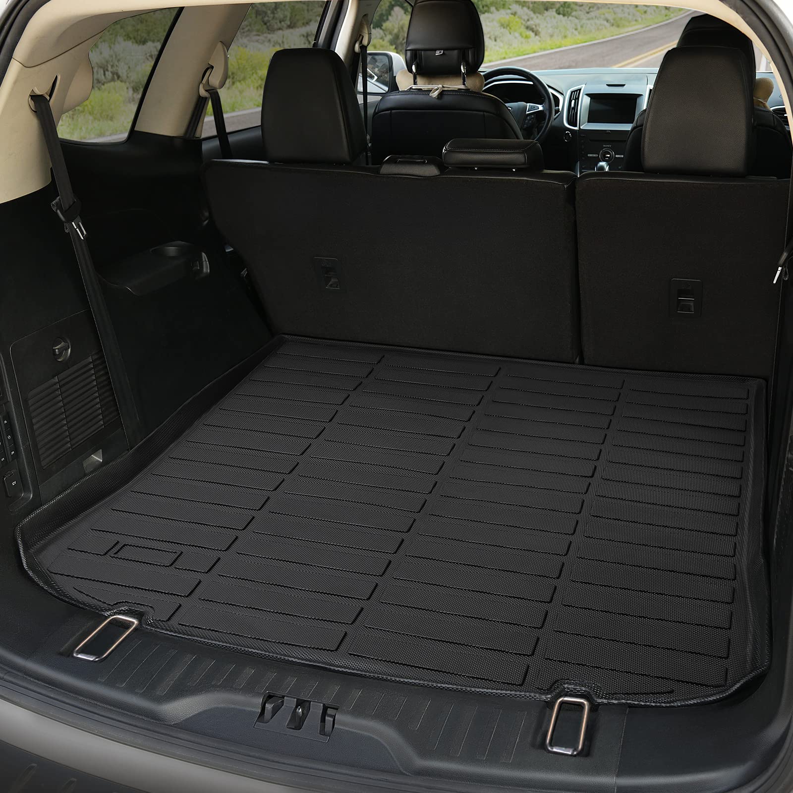 for Ford Edge Floor Mats Trunk Mat 2024 2023 2022 2021 2020 2019 2018 2017 2016 2015, for Ford Edge ST Floor Mats 2024 2015-2023, Custom Fit All-Weather Mats for Edge Accessories 2015-2024