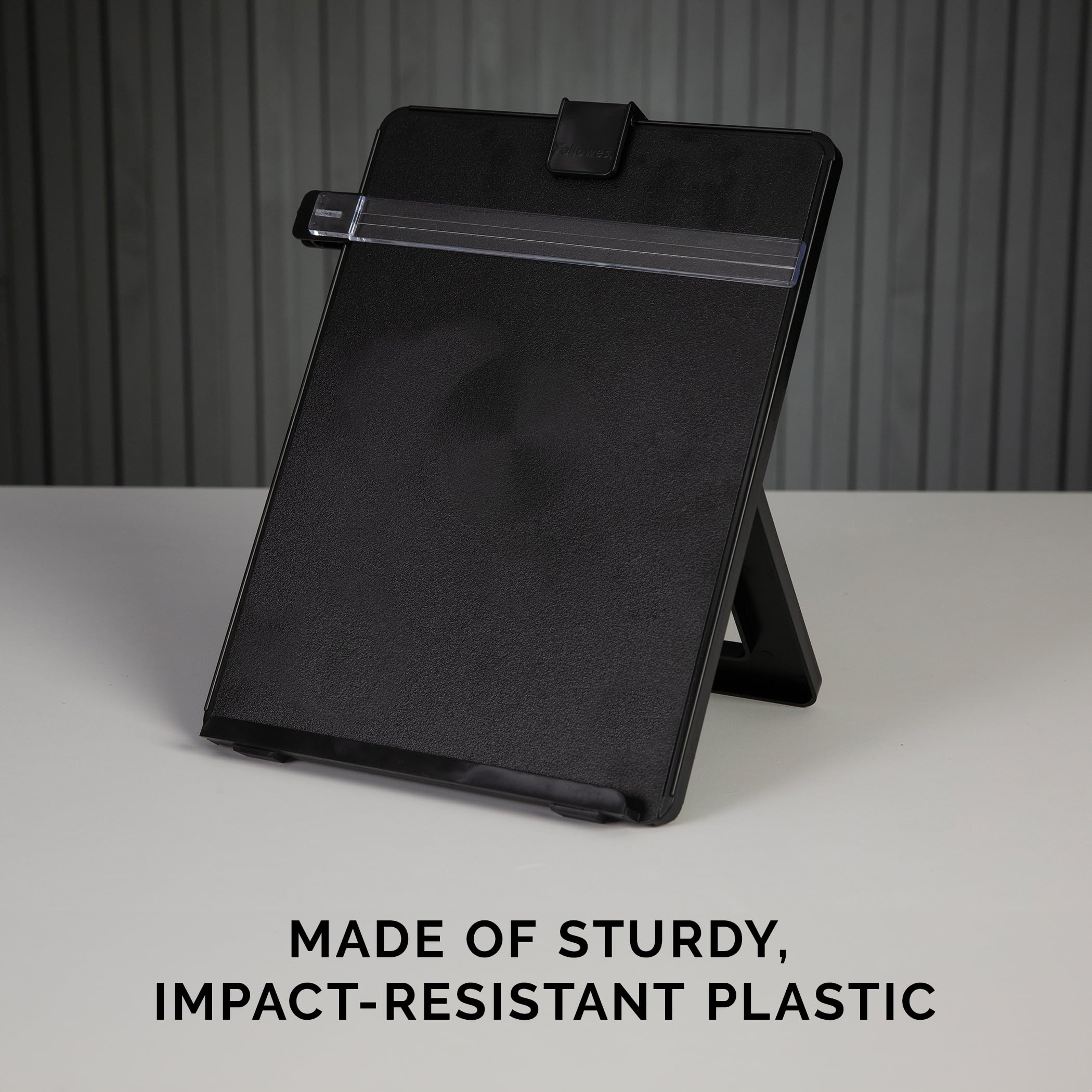 Fellowes Letter Sized Non-Magnetic Copyholder, Black (21106), 7.38 x 10.13 x 11.25 inches