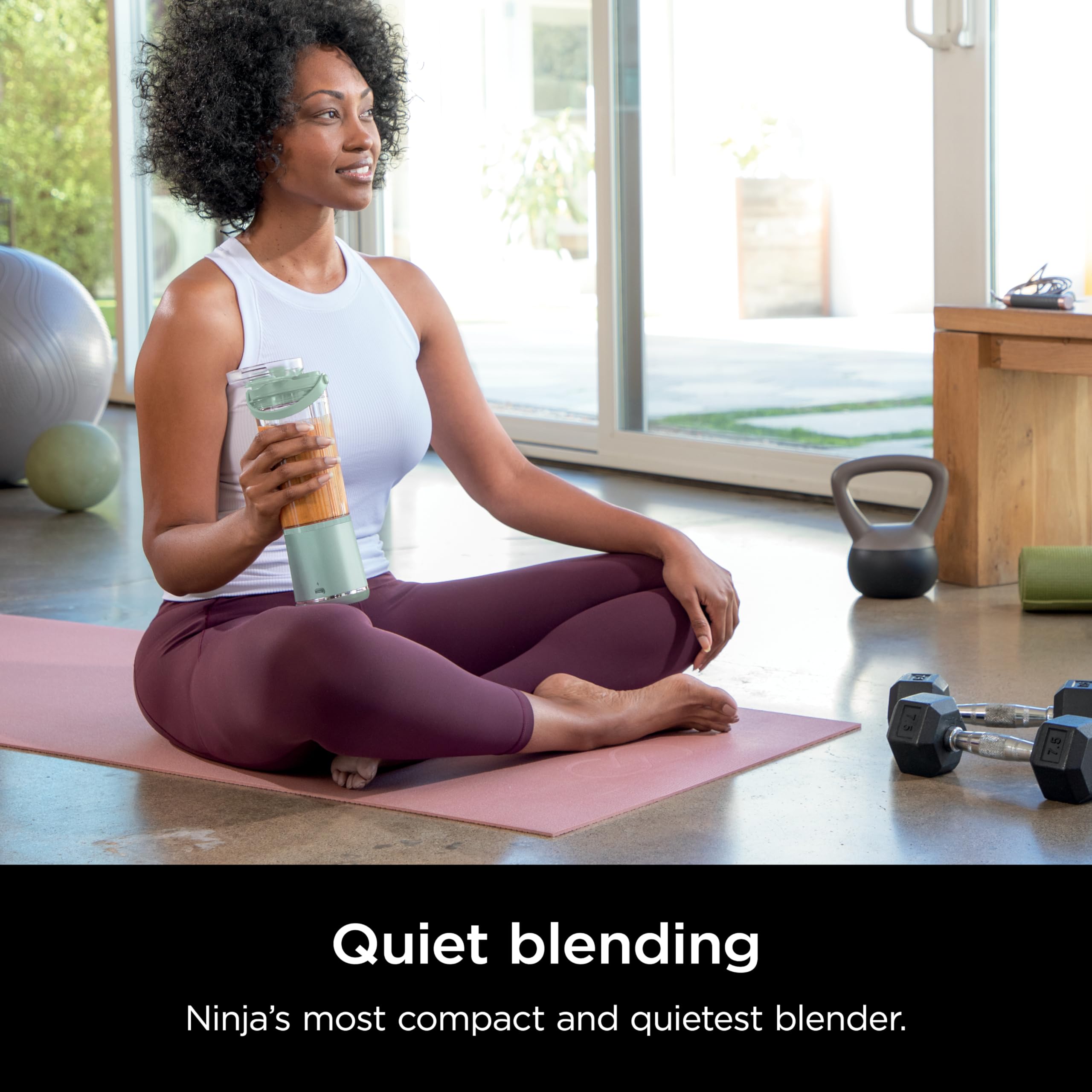 Ninja Blast Portable Blender, Cordless, 18oz. Vessel, Personal Blender For-Shakes and Smoothies, BPA Free, Leakproof-Lid and Sip Spout, USB-C Rechargeable, Dishwasher Safe Parts, Tinted Mint, BC151MT