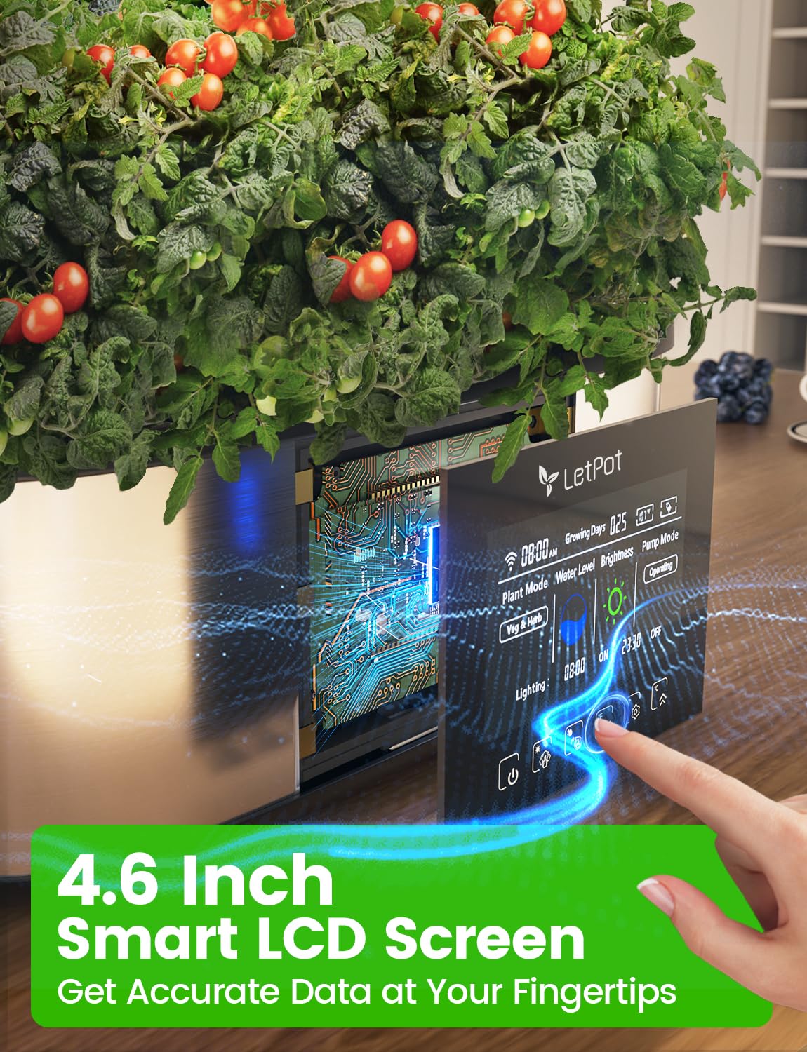 LetPot LPH-Max Hydroponics Growing System Kit, 21 Pods APP & WiFi Automatic Controlled Smart Indoor Garden with 36W LED Grow Light, Auto Drip Irrigation Kits, Self-Managed Nurturing & Watering