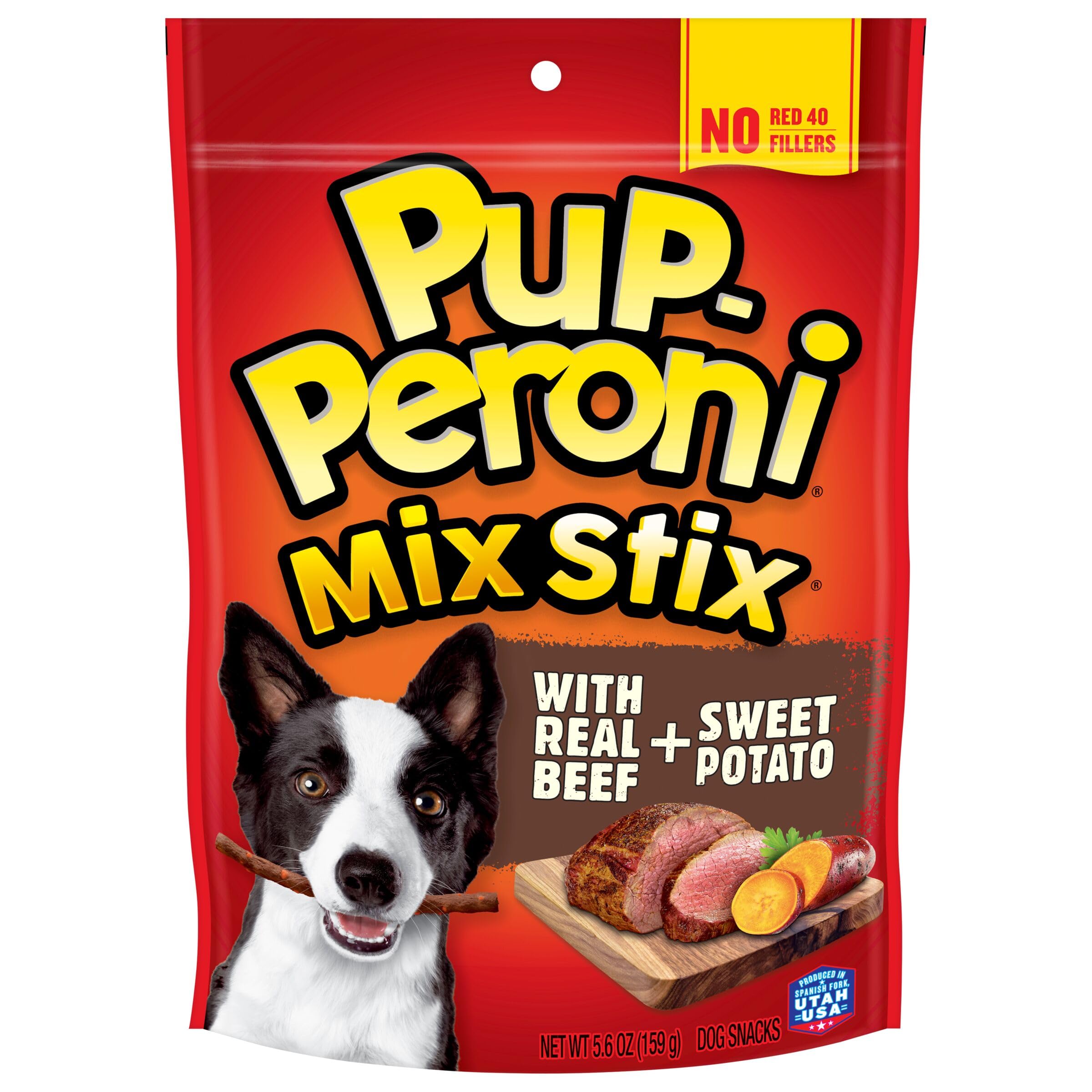 Pup-Peroni Dog Treats, Real Beef + Sweet Potato Mix Stix, 5.6 Ounce (Pack of 8)