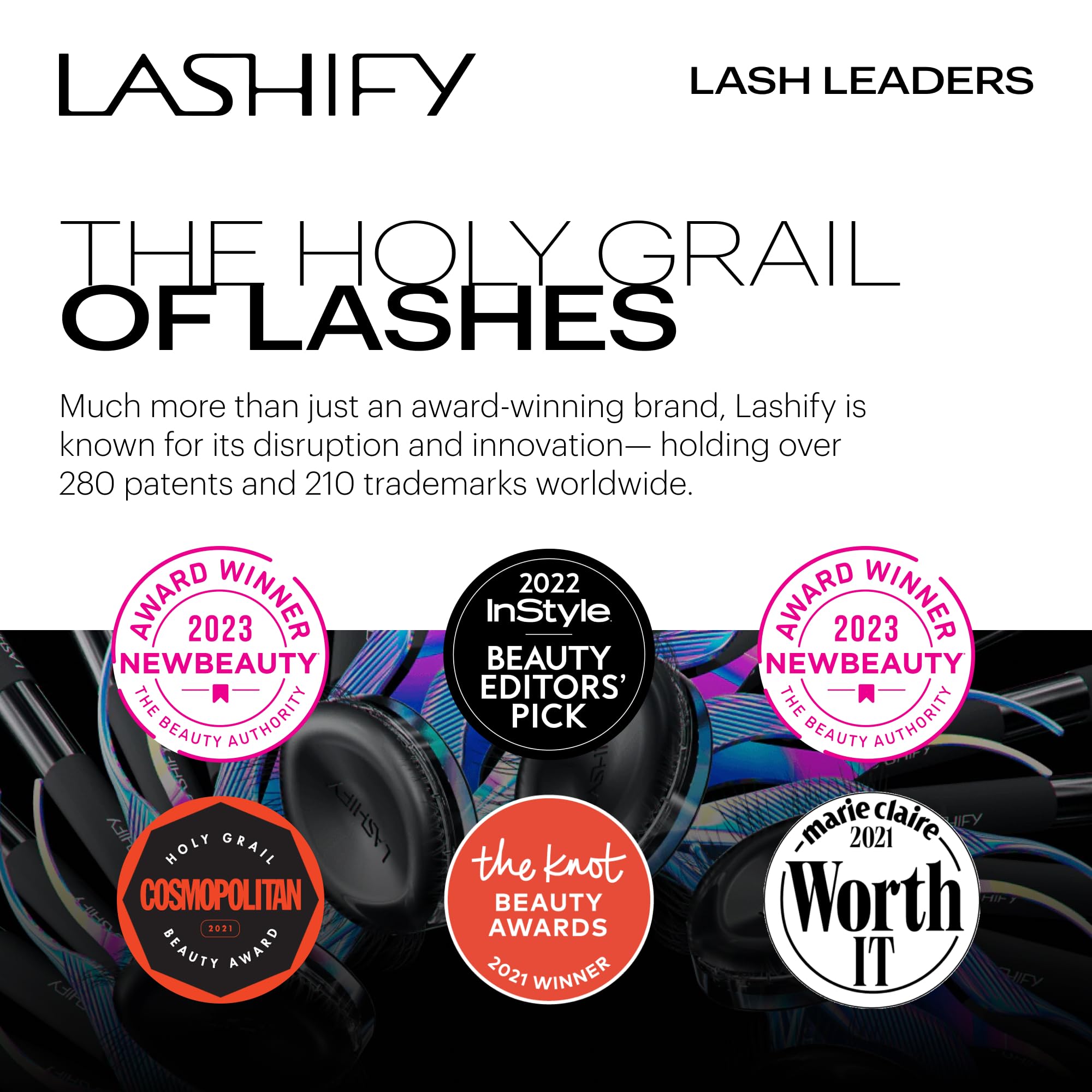 Lashify Curl 14mm Gossamer DIY Eyelash Extensions Refill, Black, Easy False Eyelashes for a Natural Look