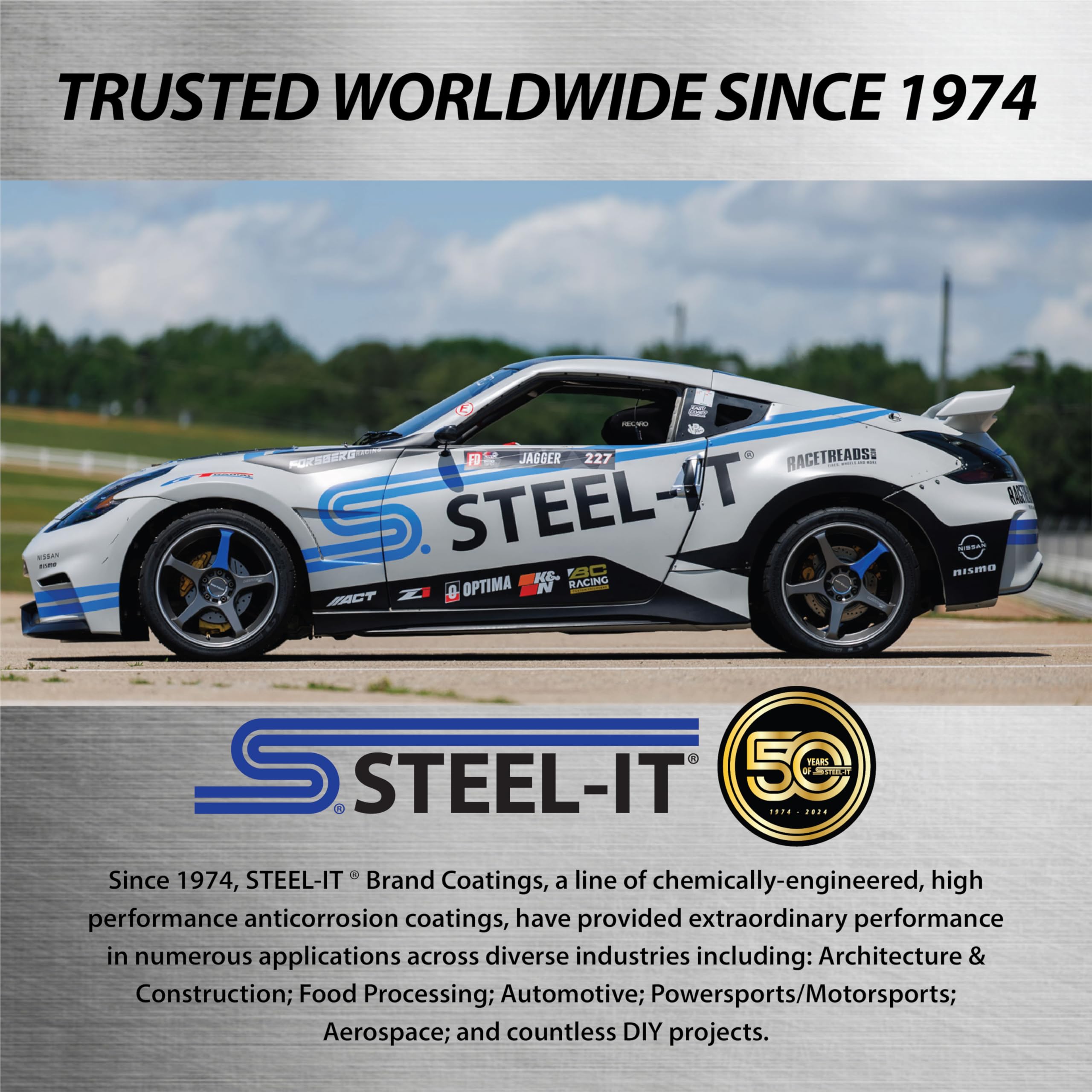 Steel-It 1002G Polyurethane Topcoat, Weldable, Superior Anticorrosion Coating - Steel Gray (1 Gallon)