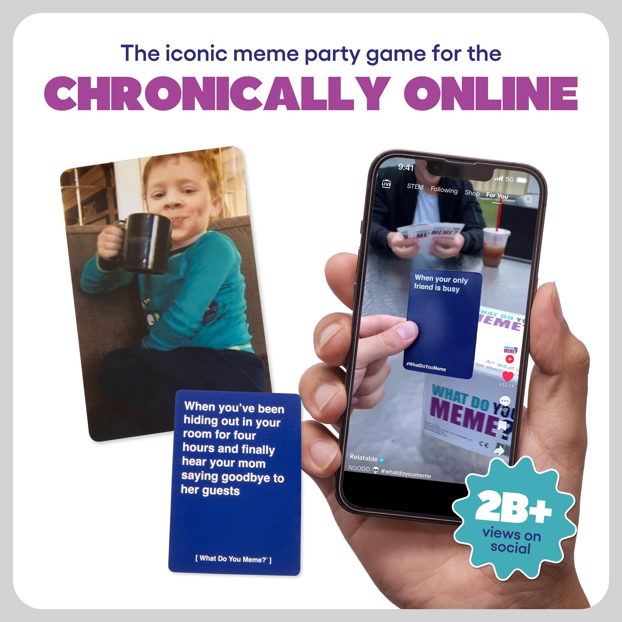 WHAT DO YOU MEME? Core Game (New Edition) Now Including GIF's by Relatable, The Essential Party Game for Meme Lovers Now with Refreshed Content, Great for Adult Games for Game Night