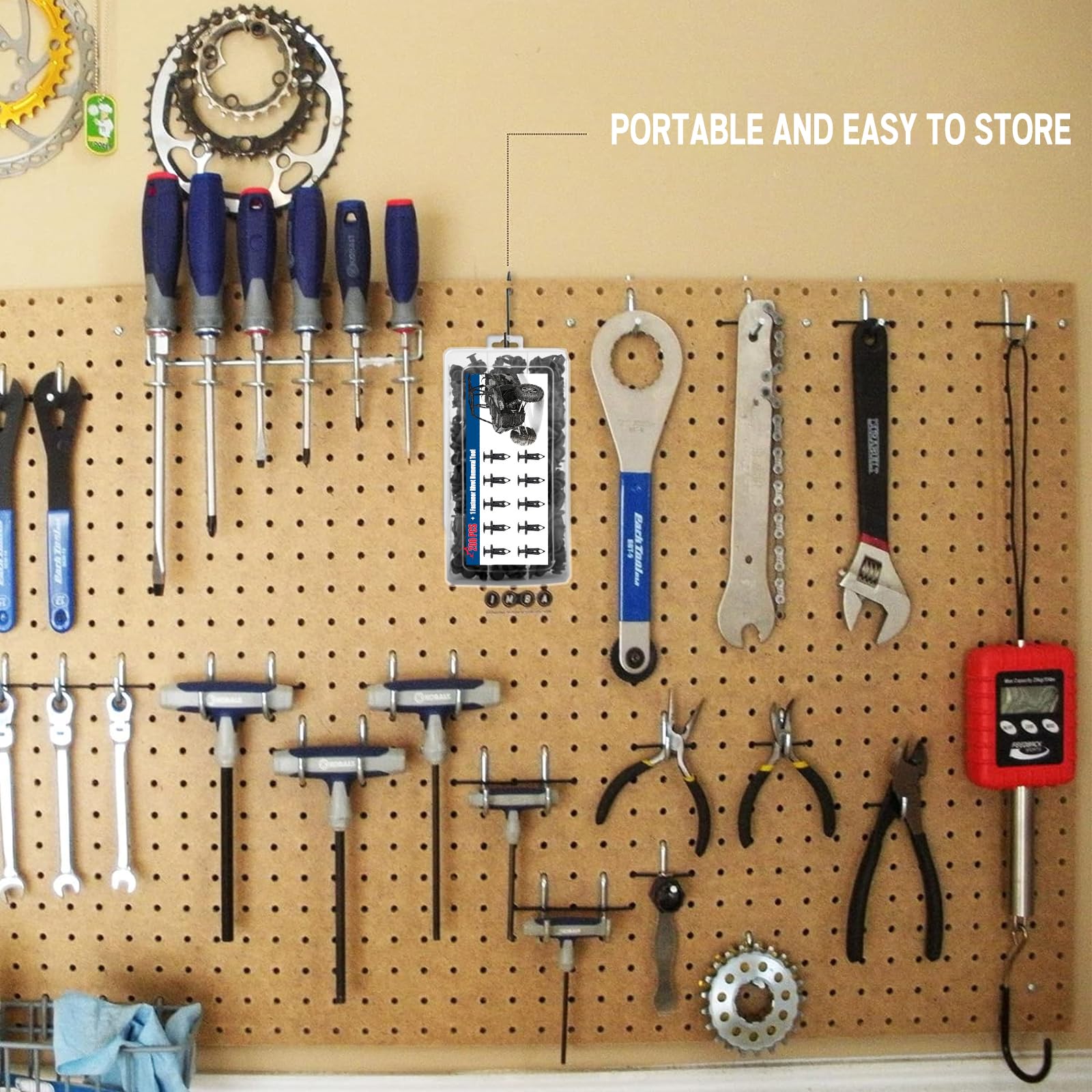 Xislet 200 Pcs UTV Nylon Fender Clips/Body Rivets Compatible with Polaris 7661855 Ranger RZR Can-Am Kawasaki Teryx Honda Pioneer 90653-HC4-900 Suzuki Sportsman ATV Fastener with Tool