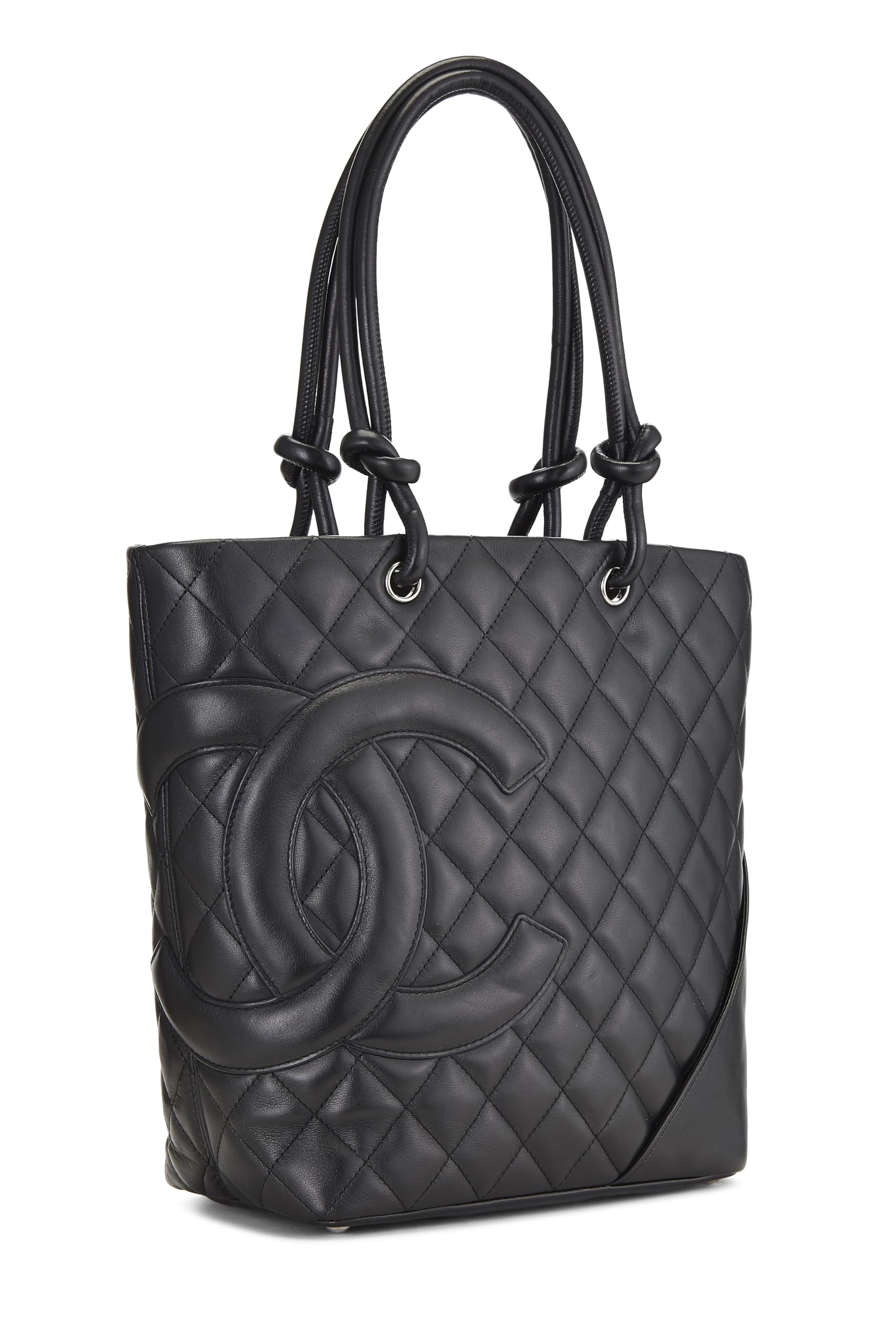 Chanel, Pre-Loved Black Quilted Calfskin Cambon Tote Small, Black