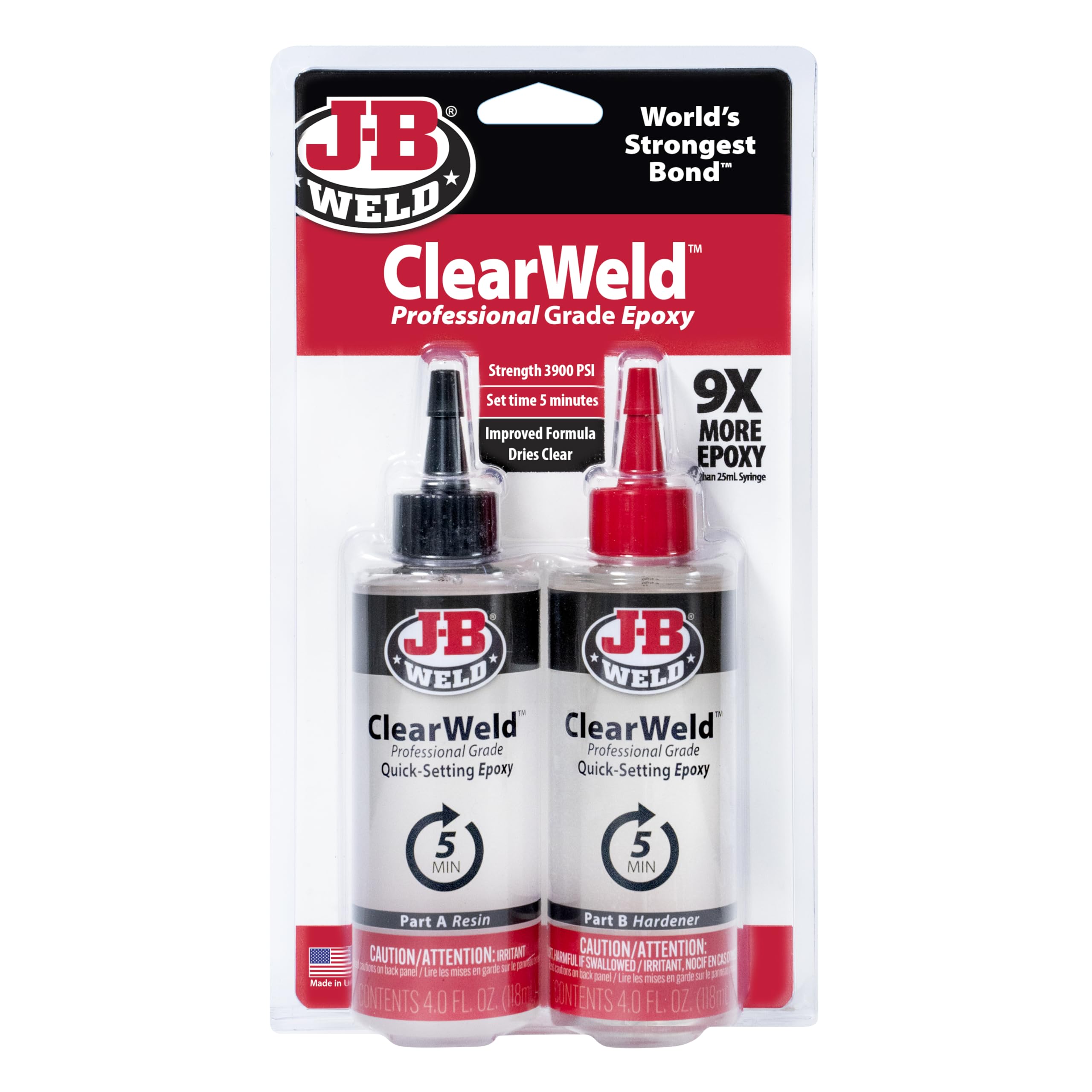J-B Weld Pro Size ClearWeld 5 Minute Set Epoxy
